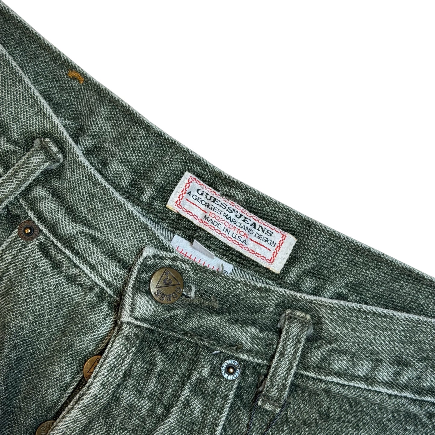Vintage Guess Green Jean Shorts