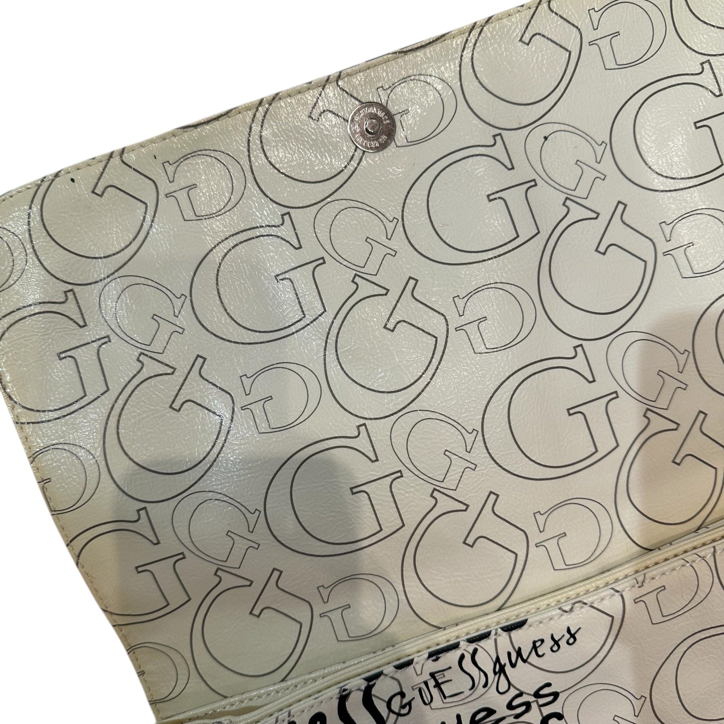 Guess Leather Graphic Clutch Bag