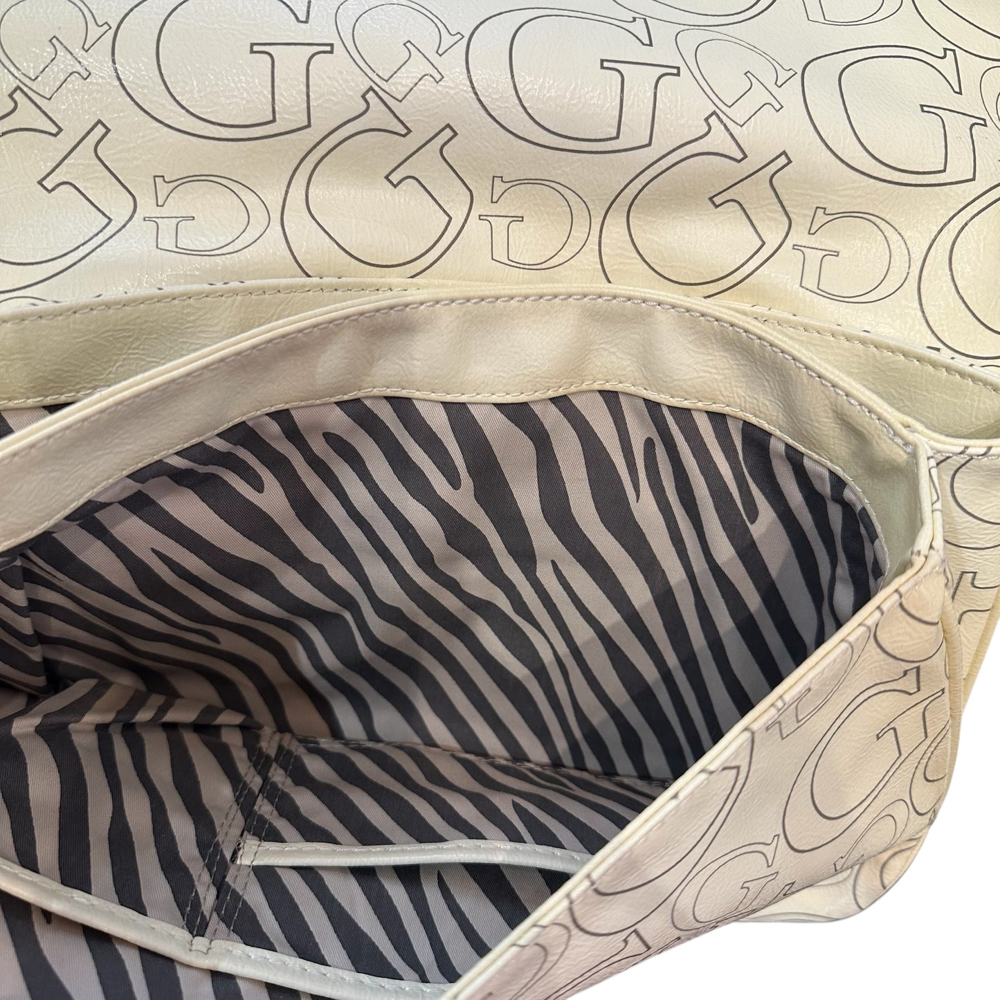Guess Leather Graphic Clutch Bag