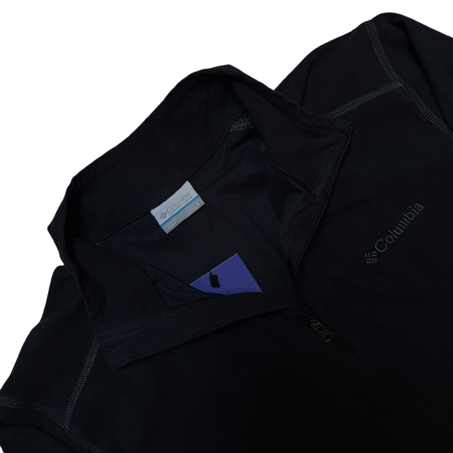 Columbia Black 1/4 Zip Fleece