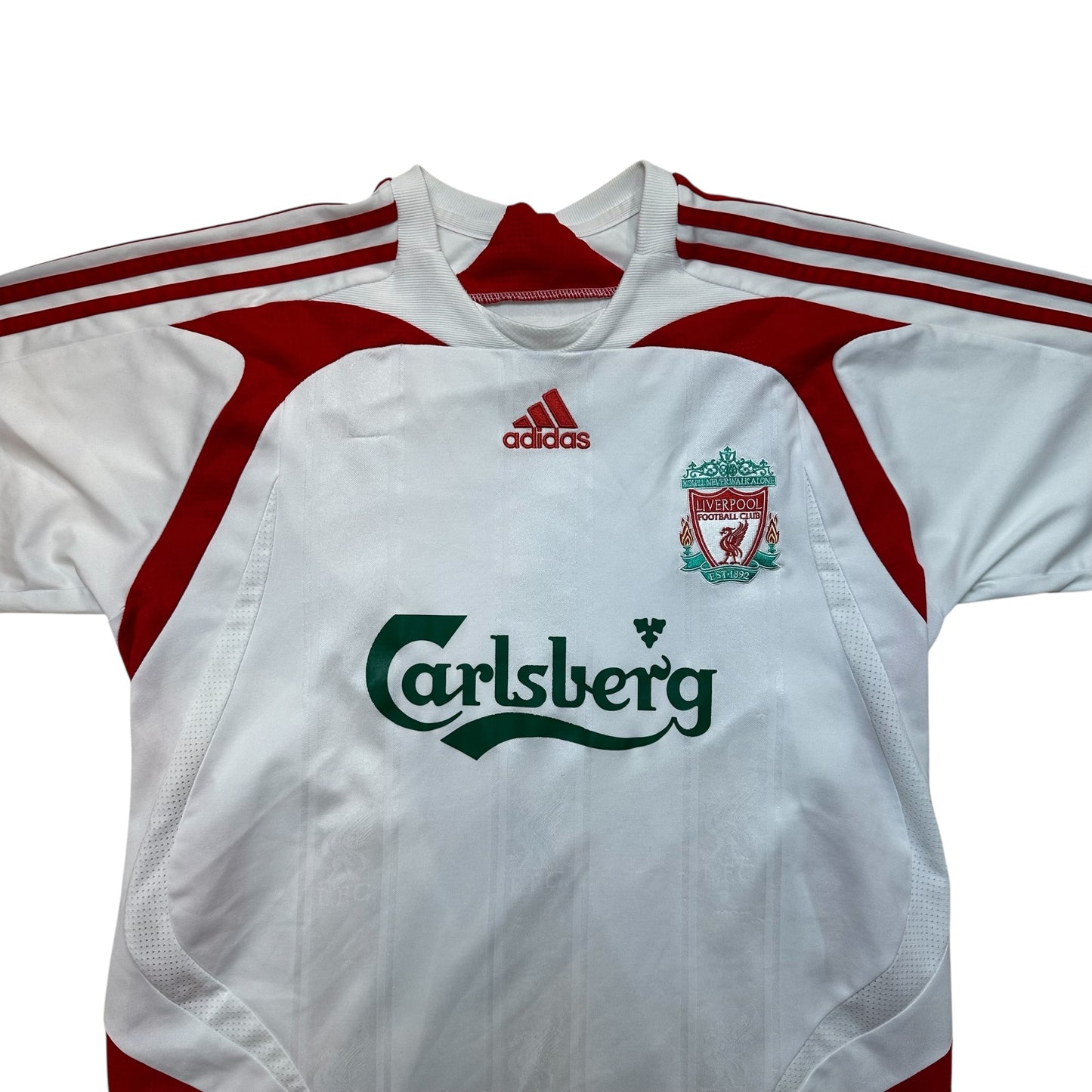 Liverpool FC Adidas White Away 2007/2008 Football Jersey