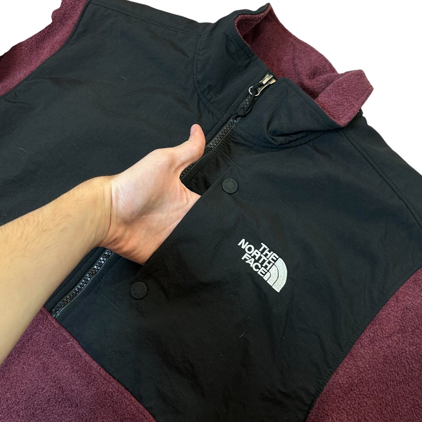 The North Face Denali Burgundy Quarter Zip Fleece