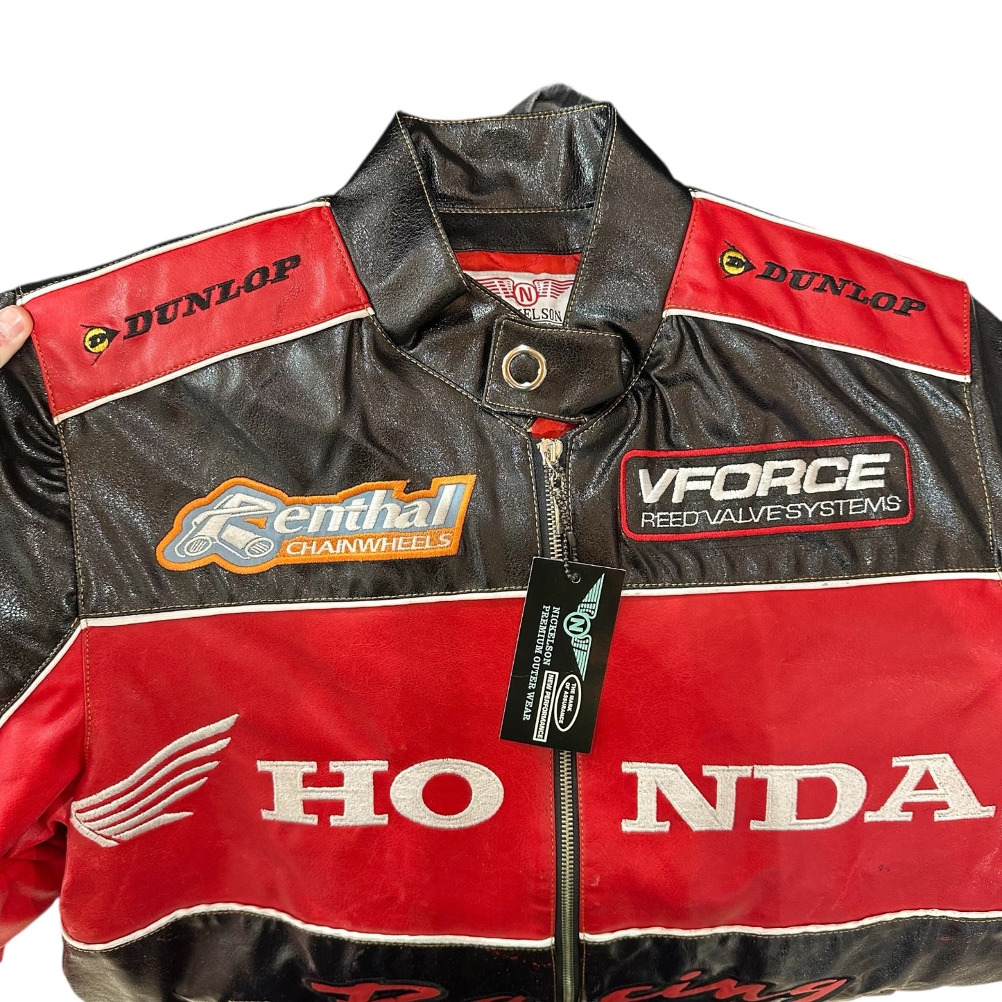 Honda Racing Red Leather Jacket