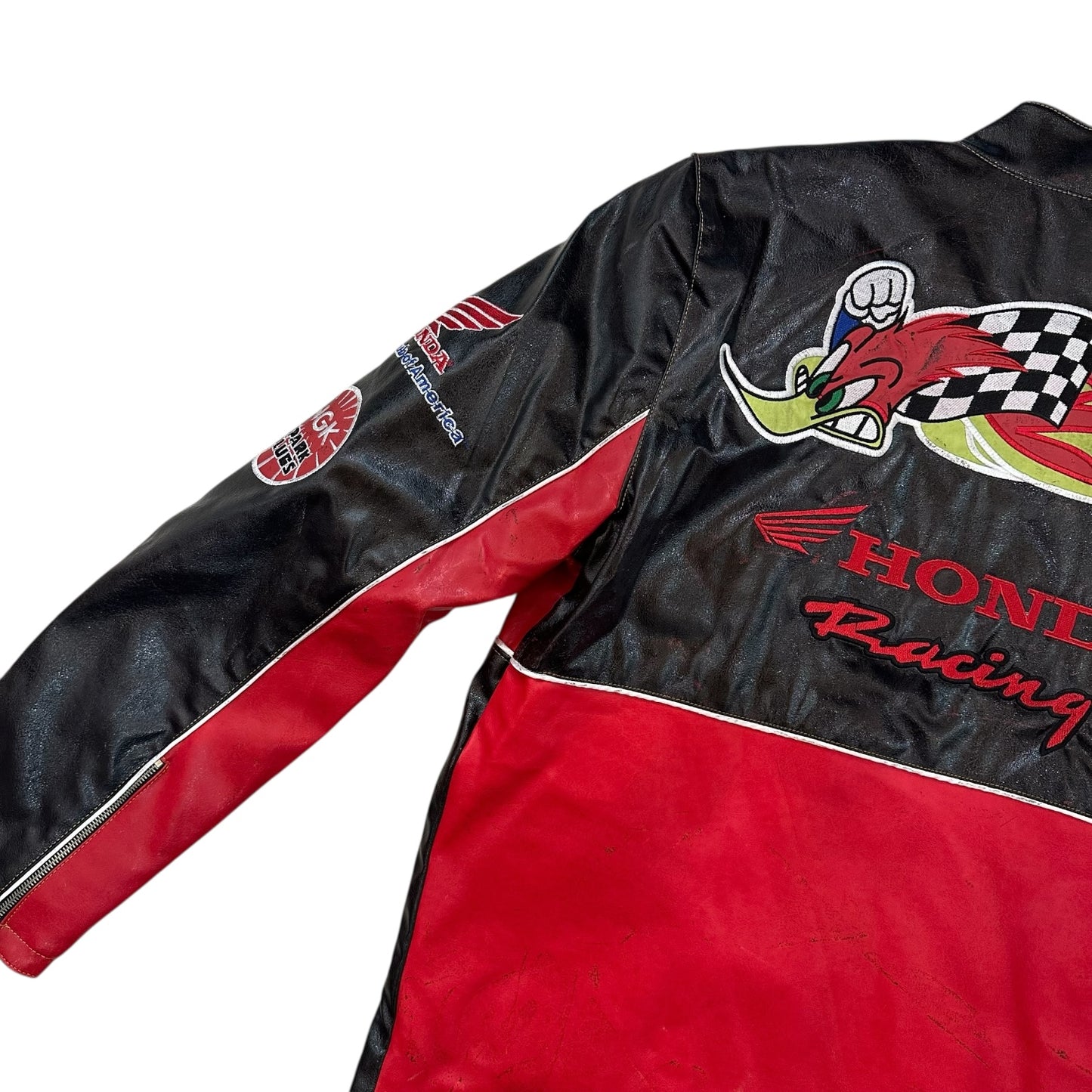 Honda Racing Red Leather Jacket