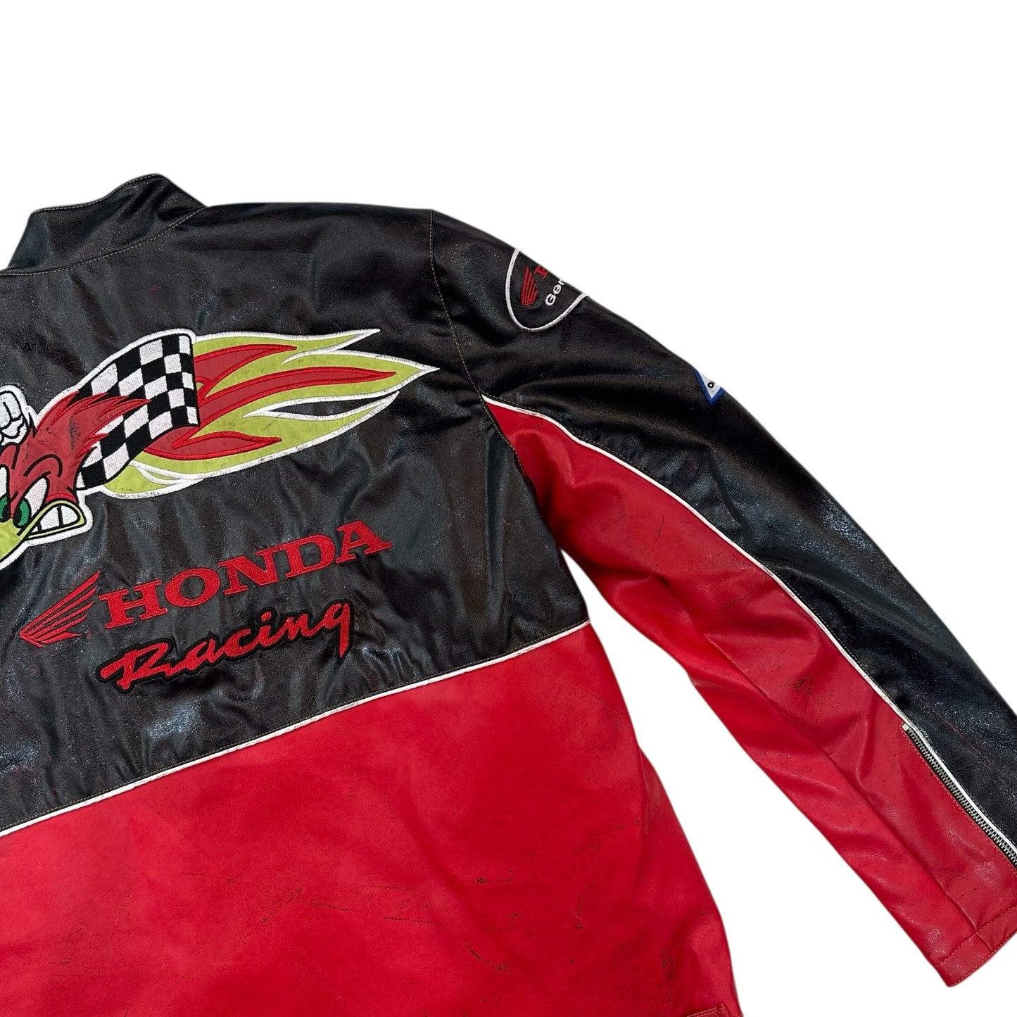 Honda Racing Red Leather Jacket