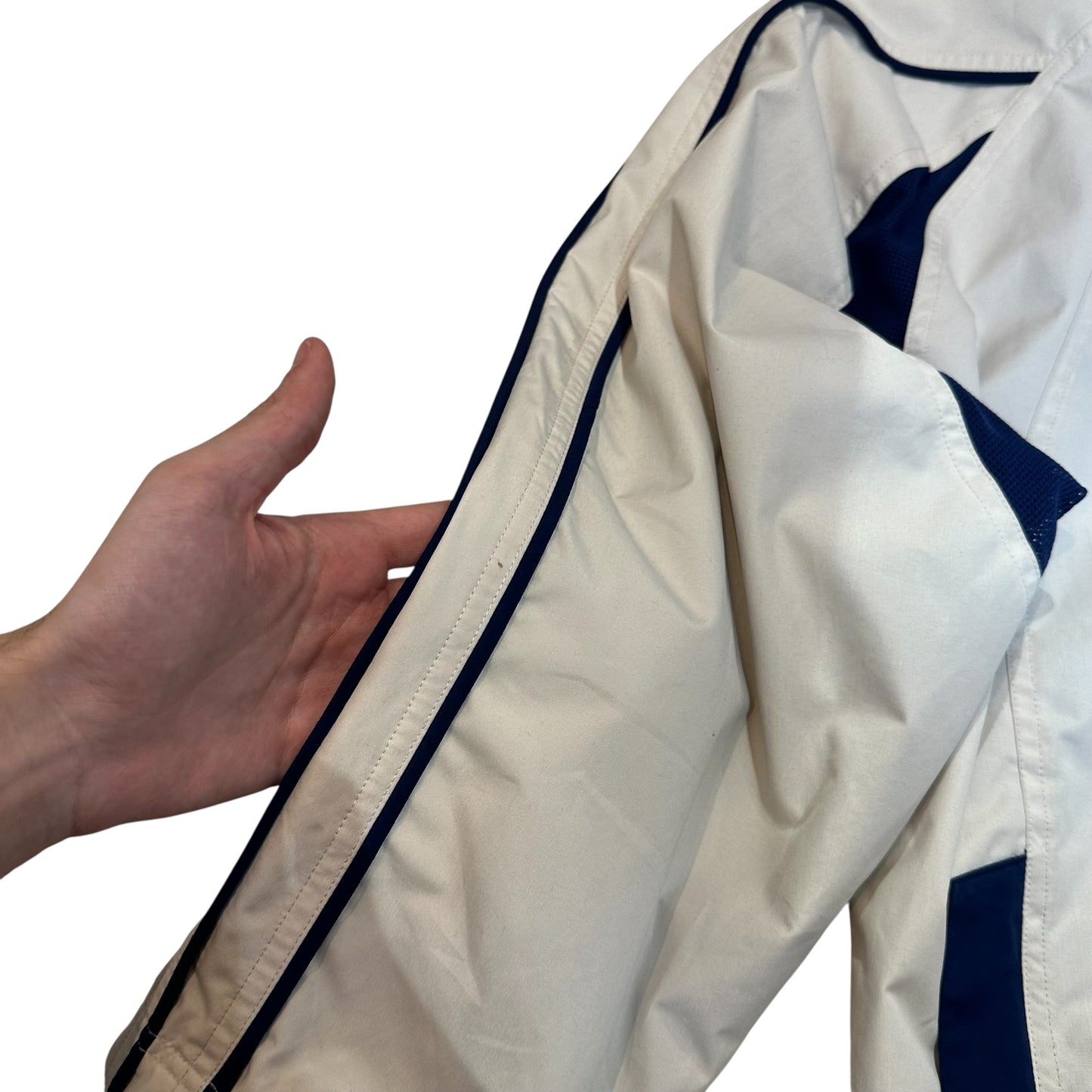 Adidas Vintage Beige/Blue WindBreaker Jacket
