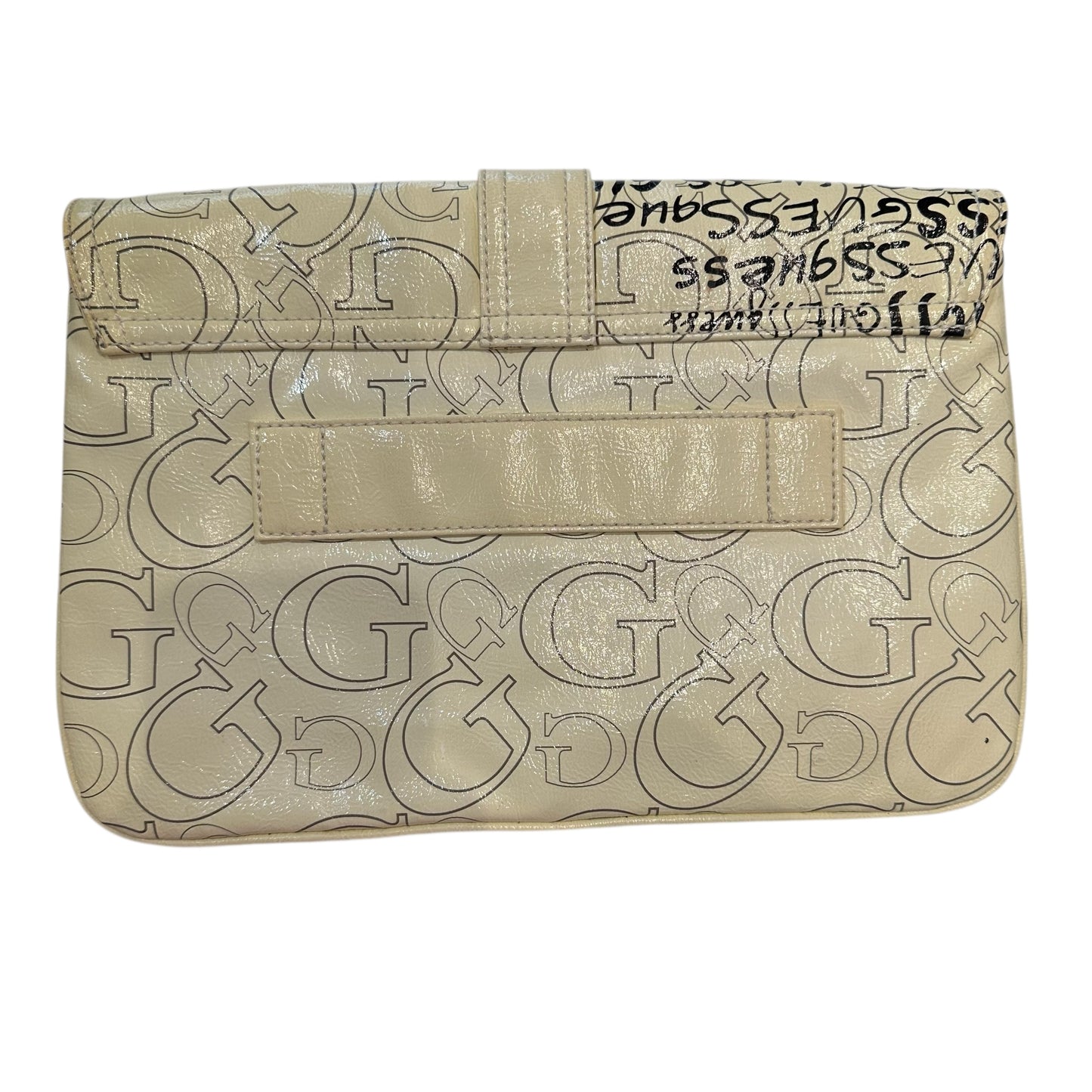 Guess Leather Graphic Clutch Bag