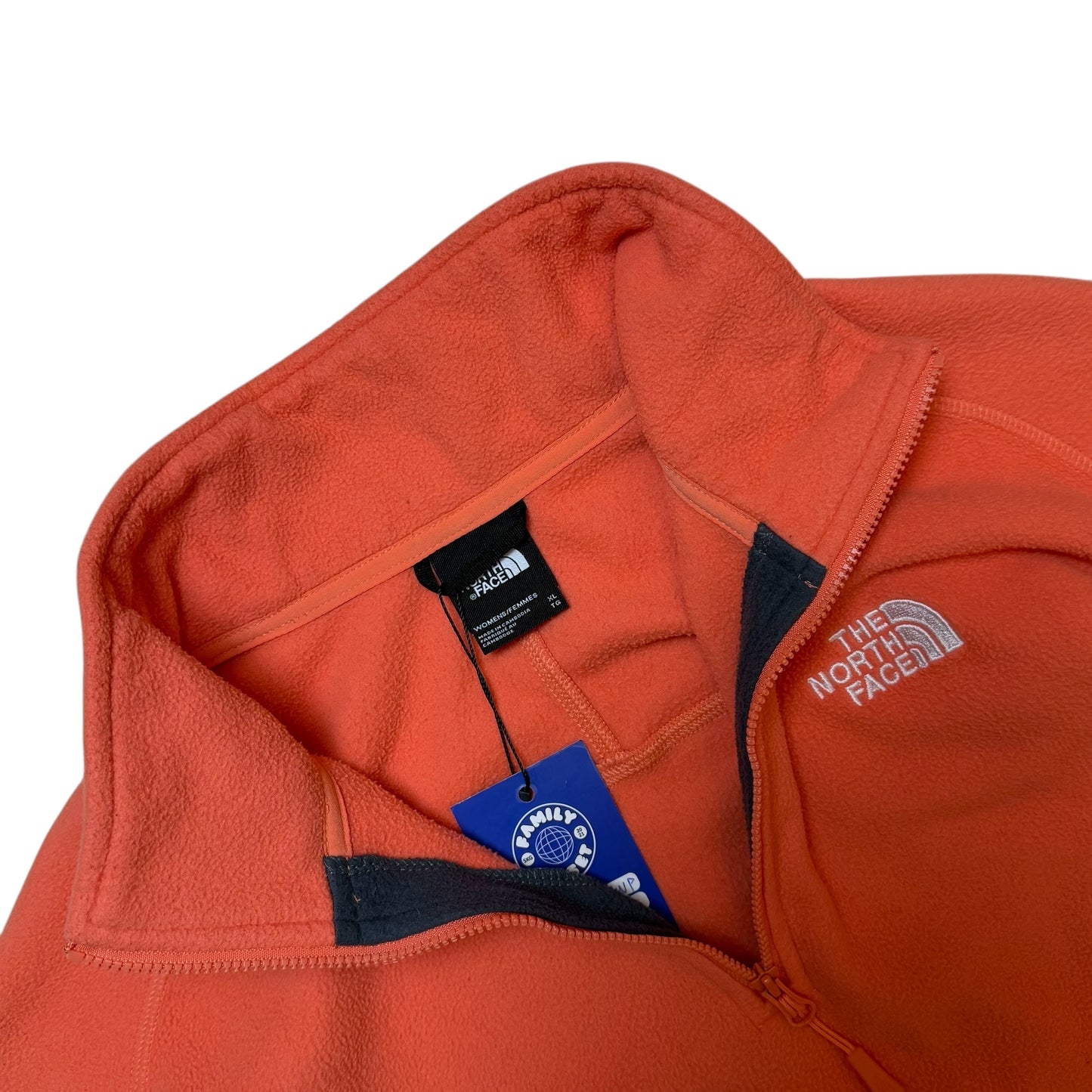 The North Face Orange Cropped 1/4 Fleece