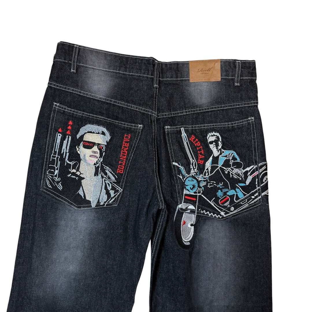 Terminator Embroidered Hip Hop Jean's