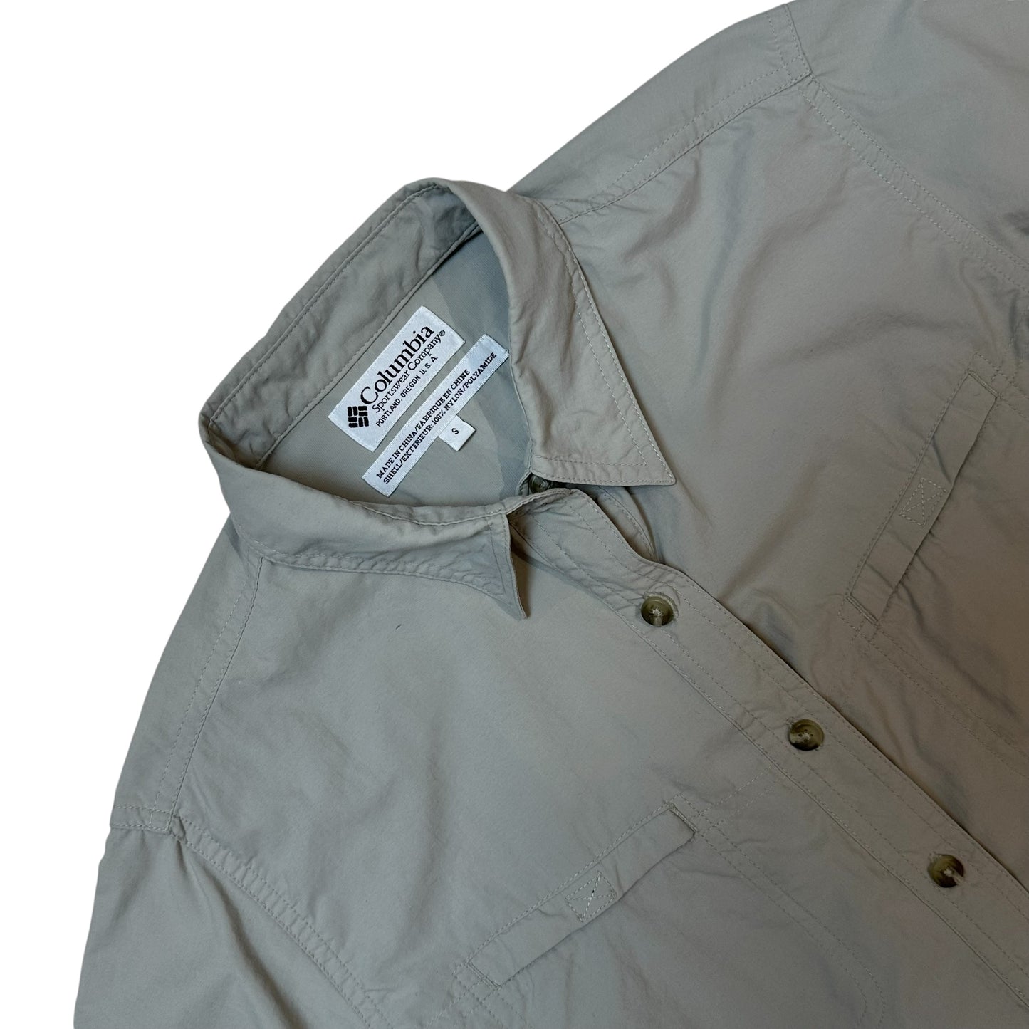 Columbia Beige Button Up Shirt