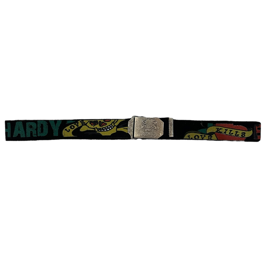 Ed Hardy By Christian Audigier Y2K Belt Unisex Black