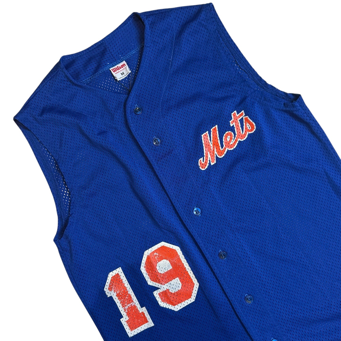 Vintage Mets #19 Mesh Jersey Blue