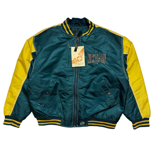 Vintage Nickelson DeadStock Bomber Jacket Yellow/Green