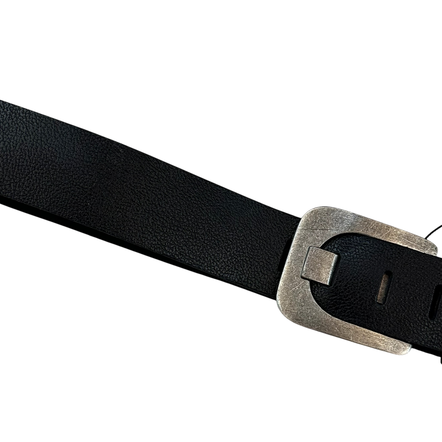Nickelson Black Leather Belt Dead Stock