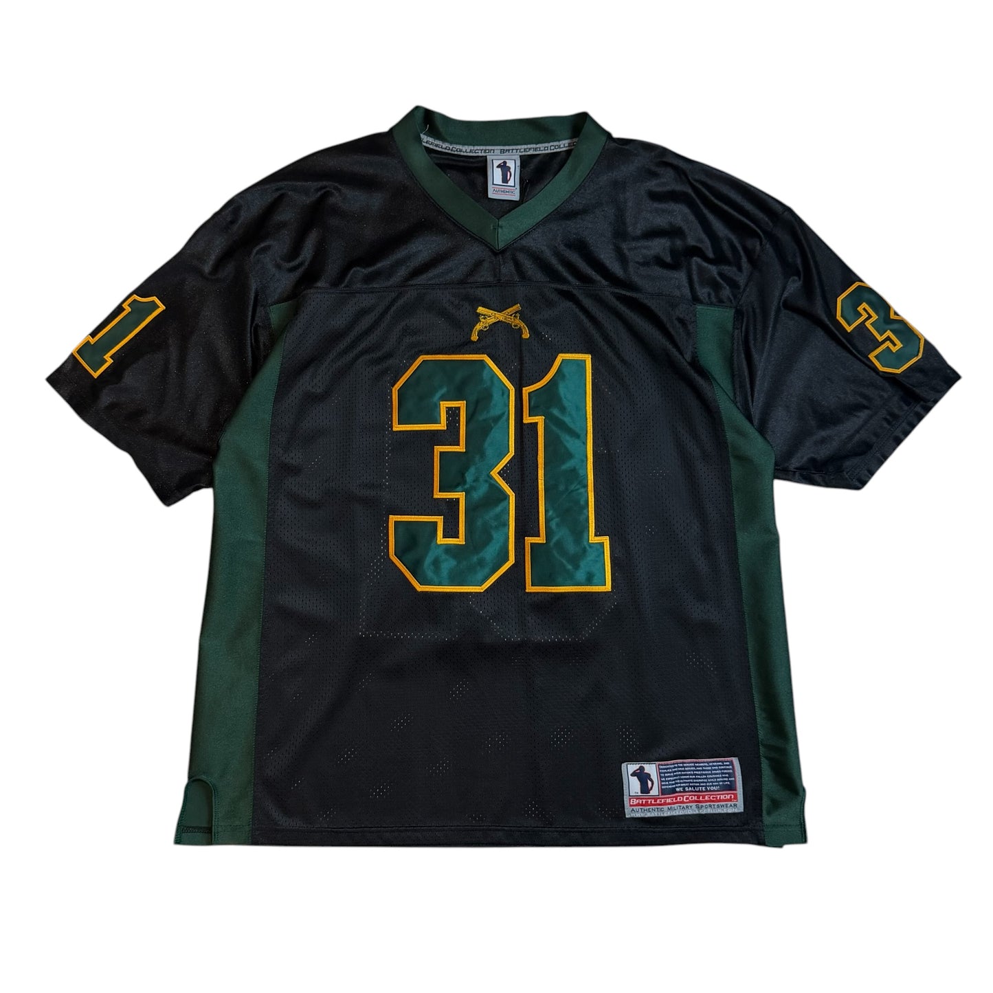 Vintage Military Police #31 Mesh Football Jersey Black/Green