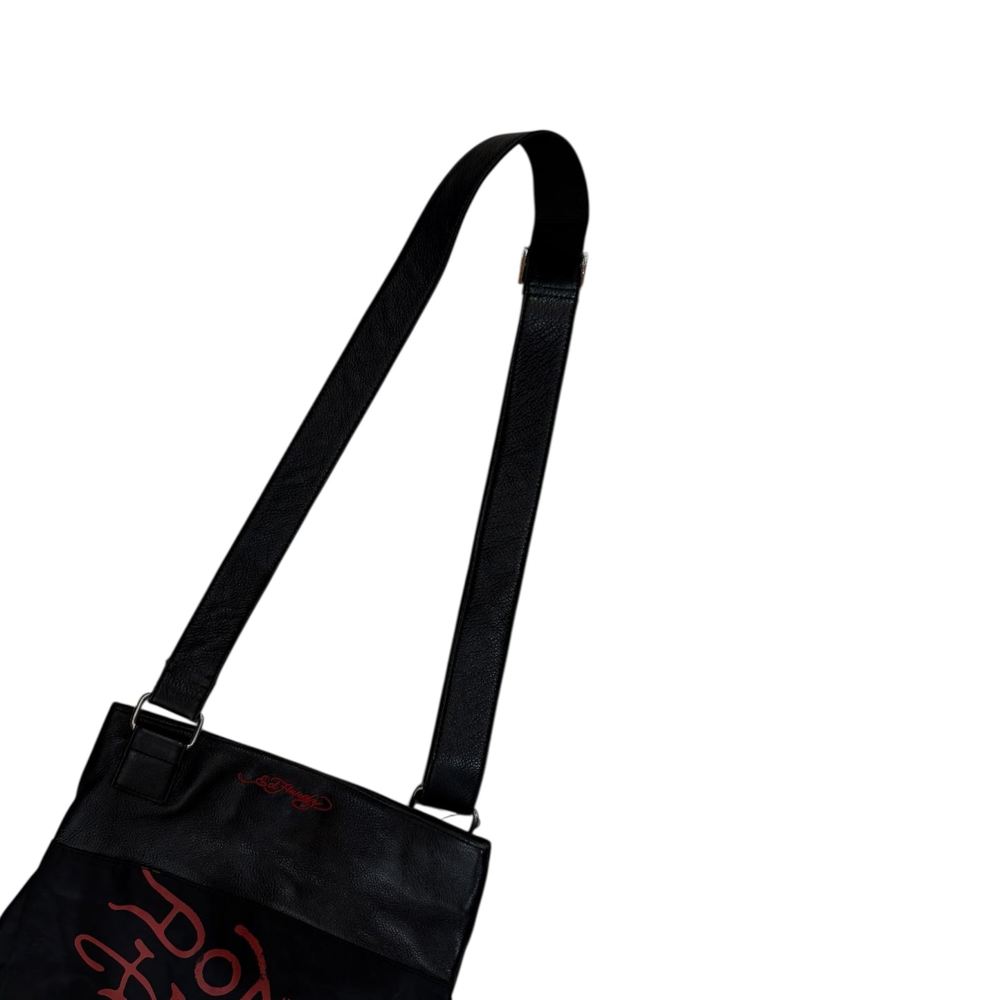 Ed Hardy Leather messenger-style crossbody Bag