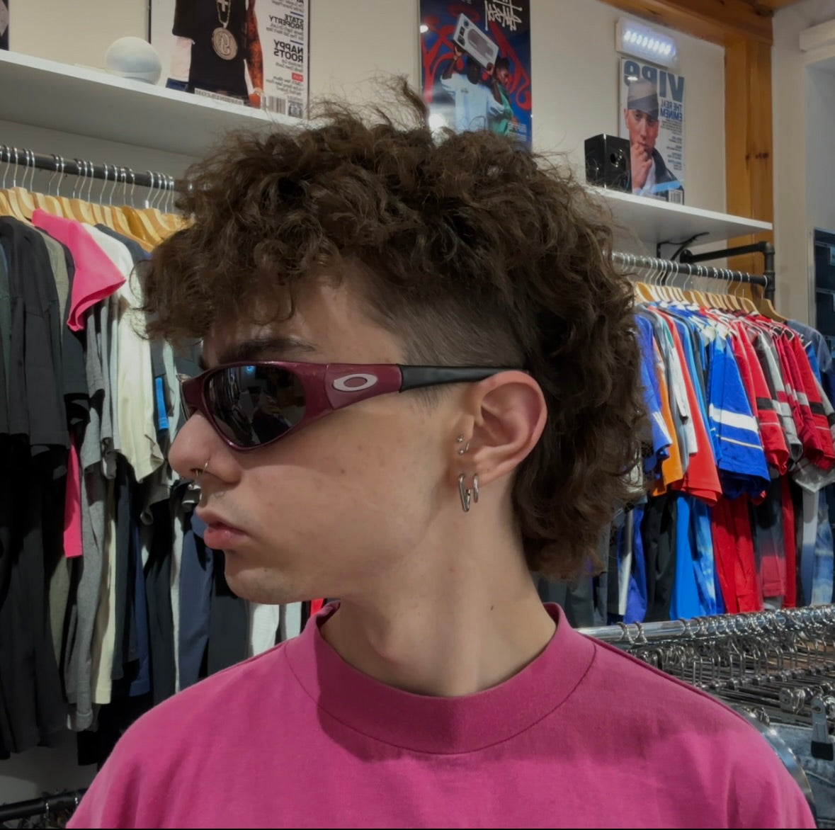 Vintage Sport Burgundy Sunglasses