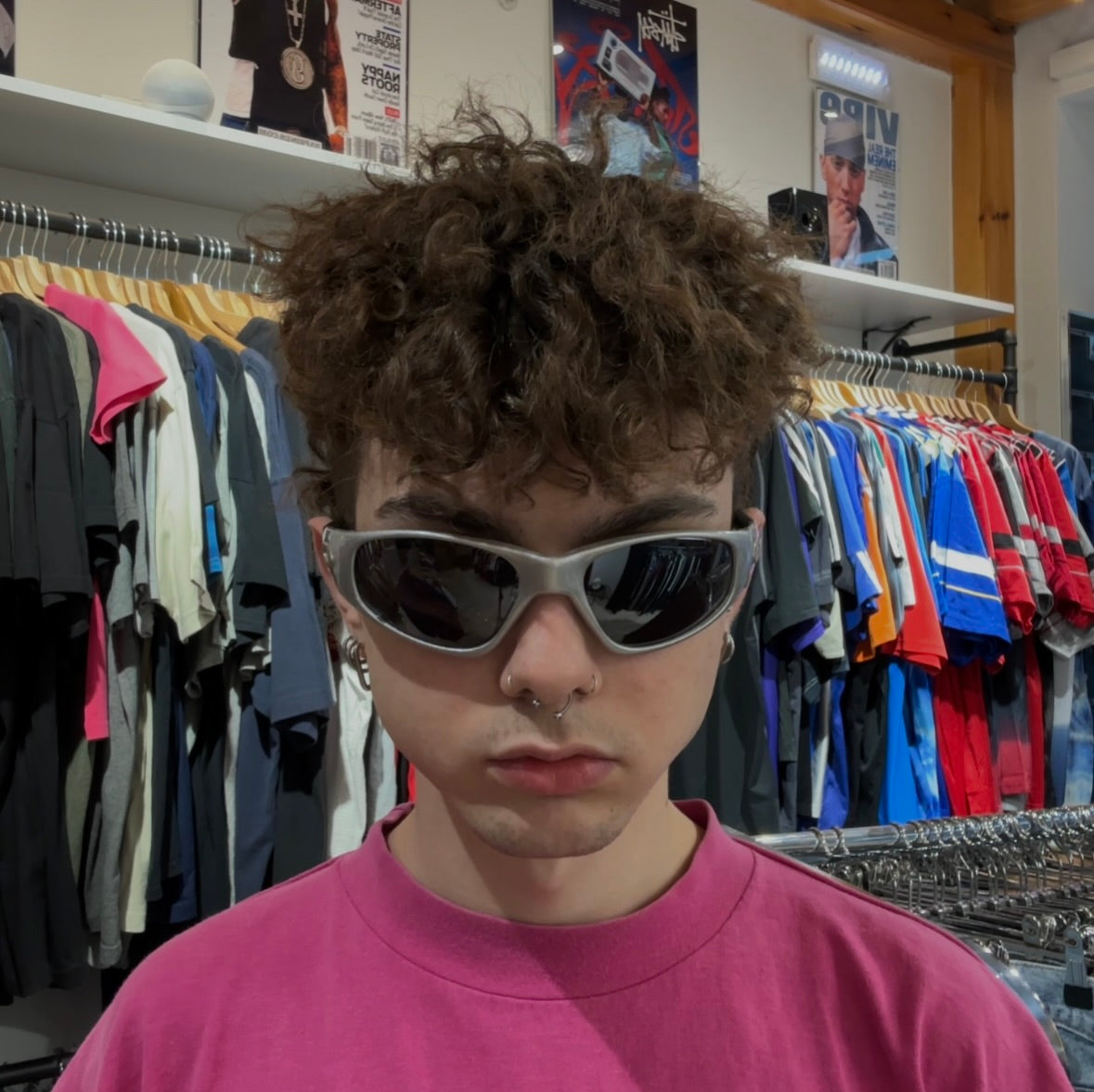 Vintage Sport Grey Sunglasses