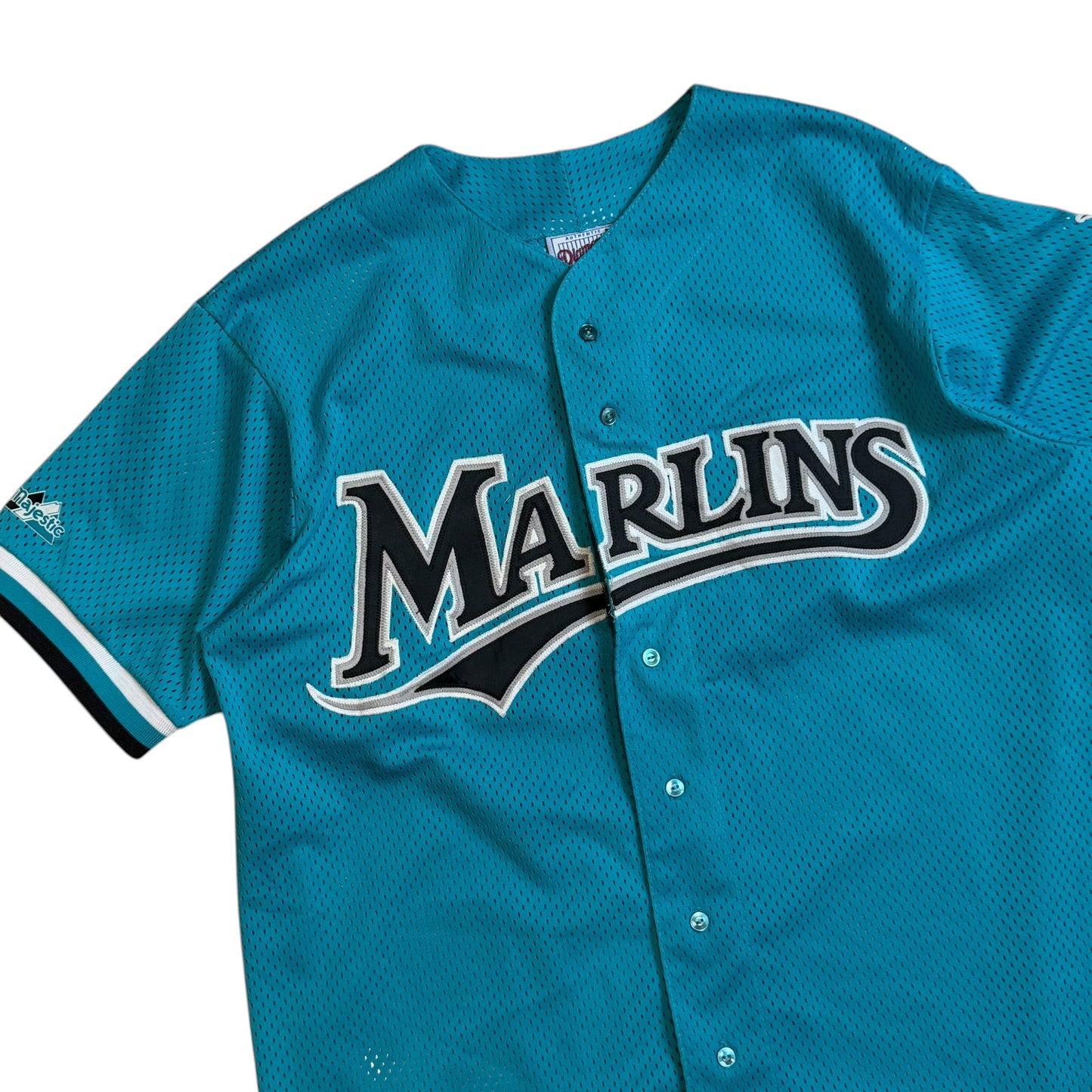 Vintage Florida Marlins Mesh Baseball Jersey Teal