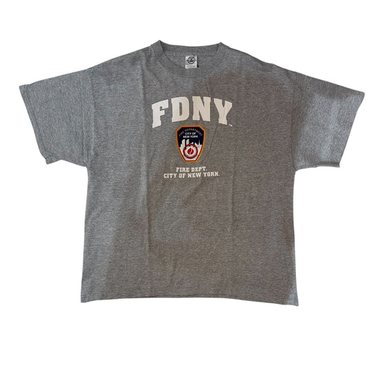 FDNY Graphic Grey Baggy T-Shirt