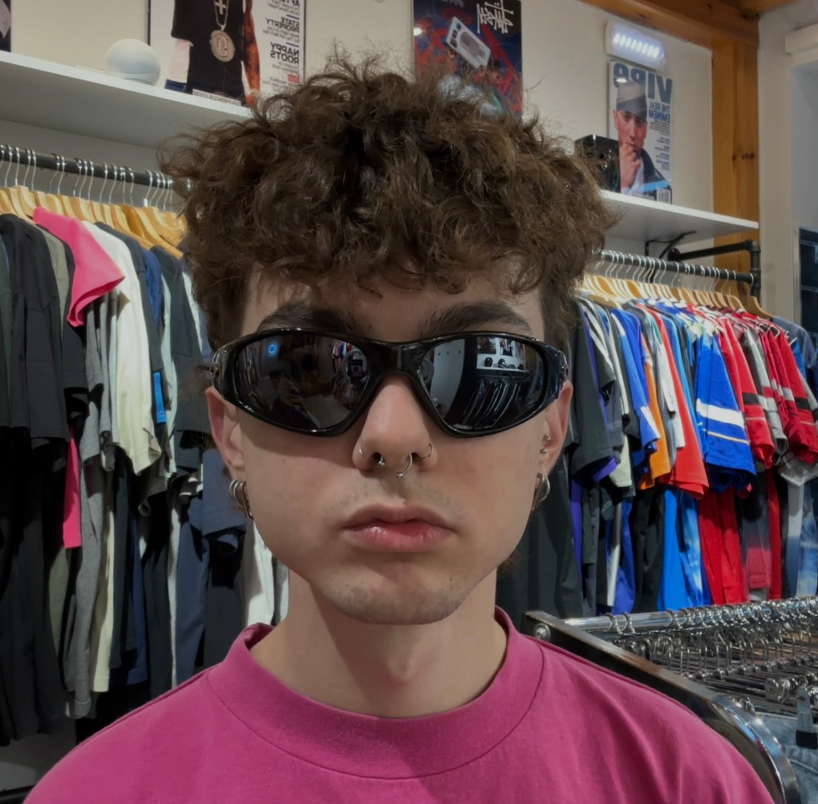 Vintage Sport Black Sunglasses
