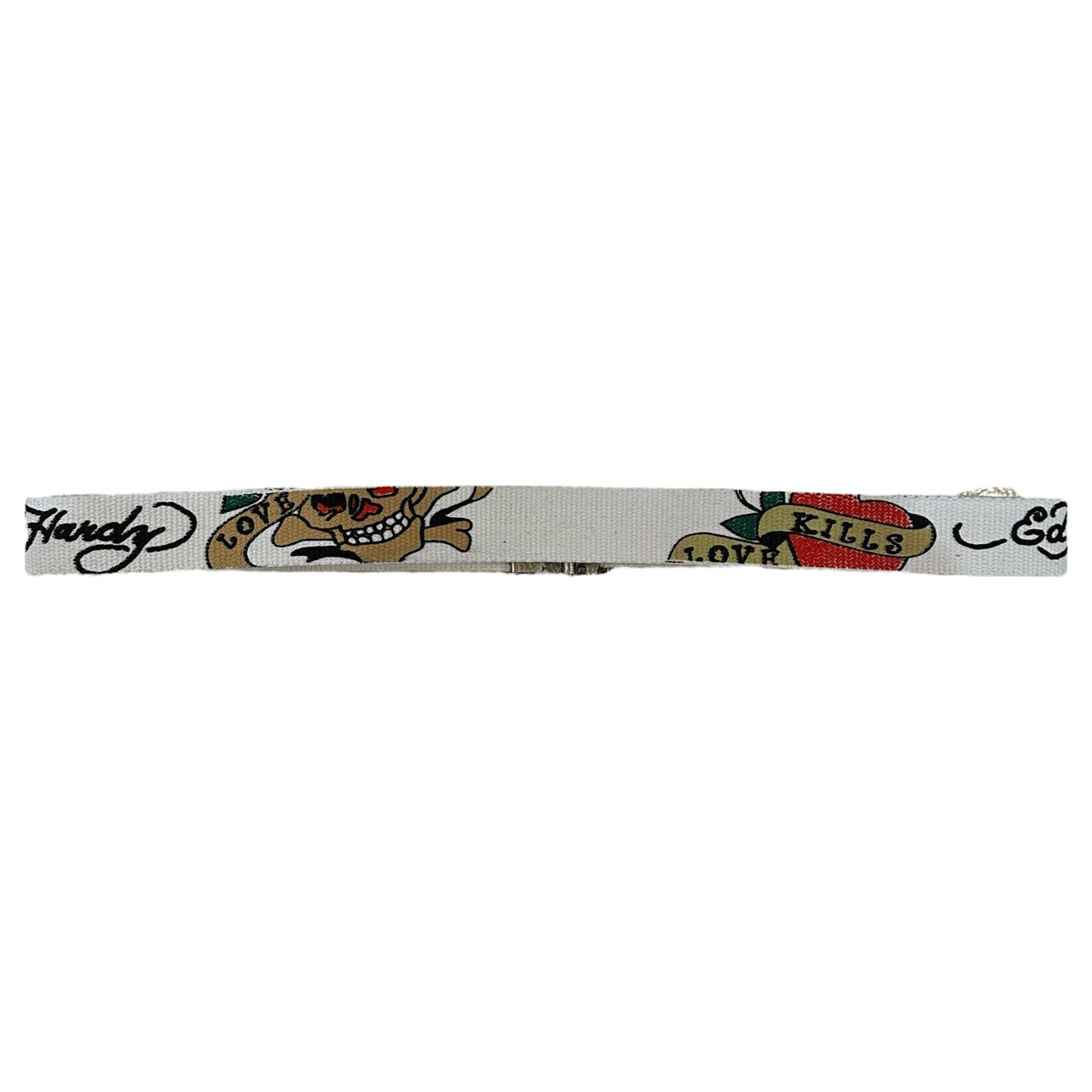 Ed Hardy By Christian Audigier   Y2K Belt Unisex White