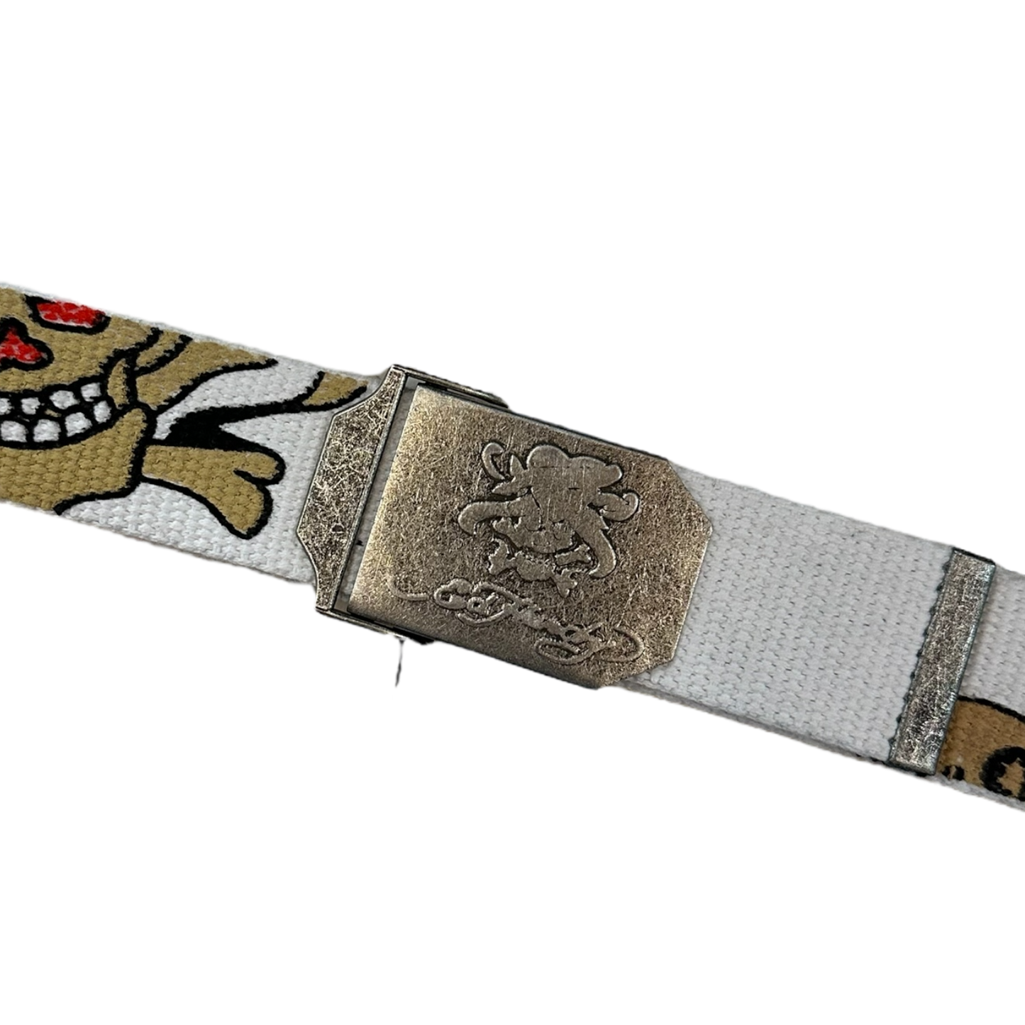 Ed Hardy By Christian Audigier   Y2K Belt Unisex White