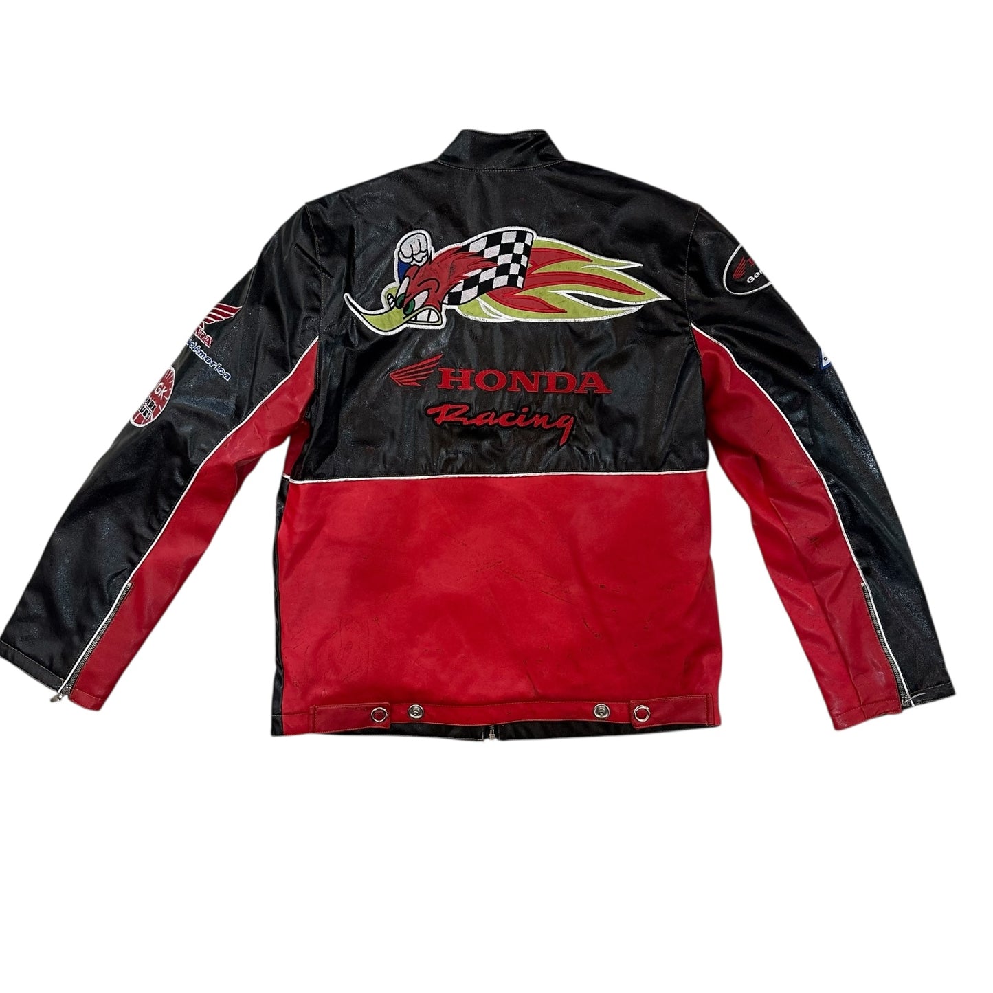 Honda Racing Red Leather Jacket