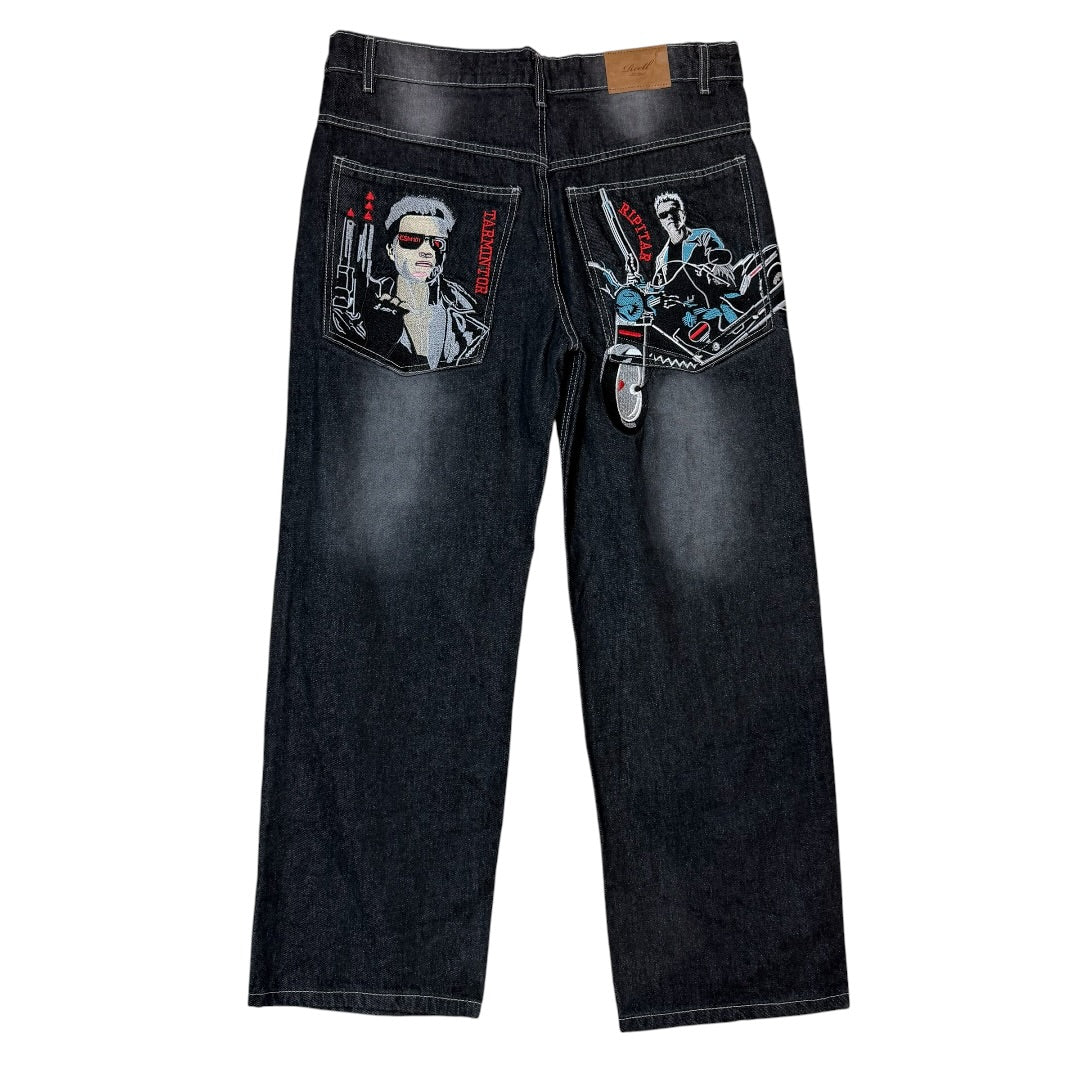 Terminator Embroidered Hip Hop Jean's