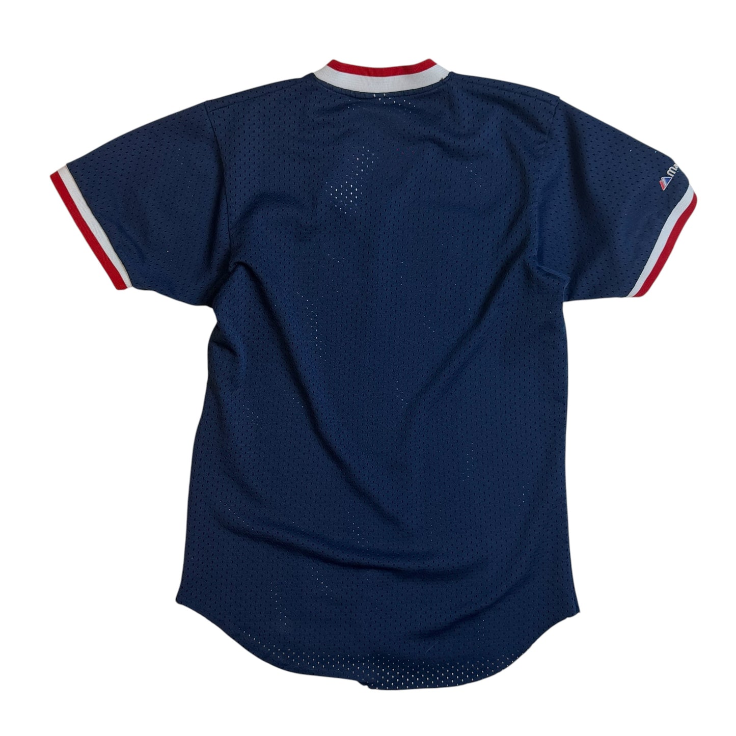Vintage Majestic Boston Red Sox Mesh Baseball Jersey (Navy/Red)