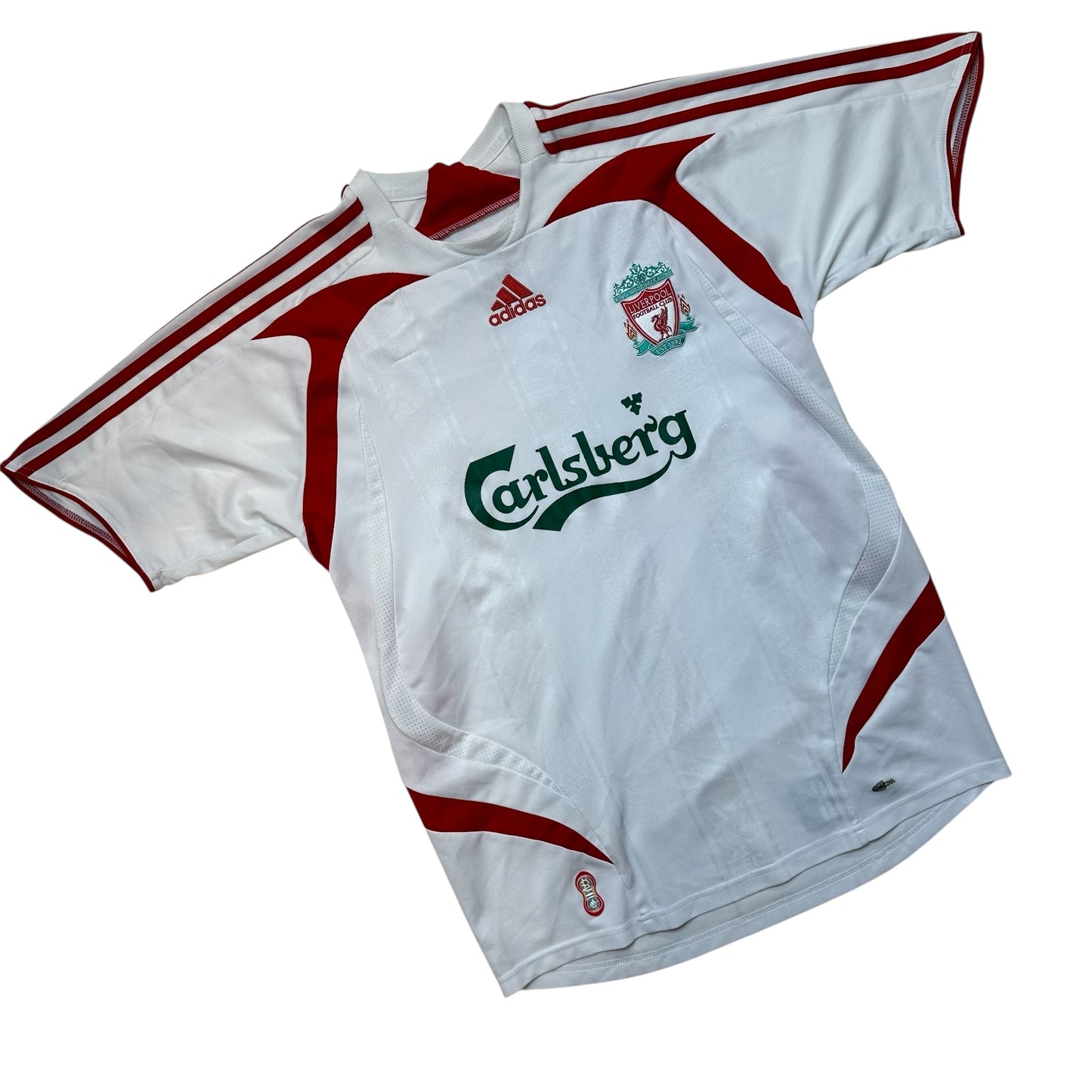 Liverpool FC Adidas White Away 2007/2008 Football Jersey