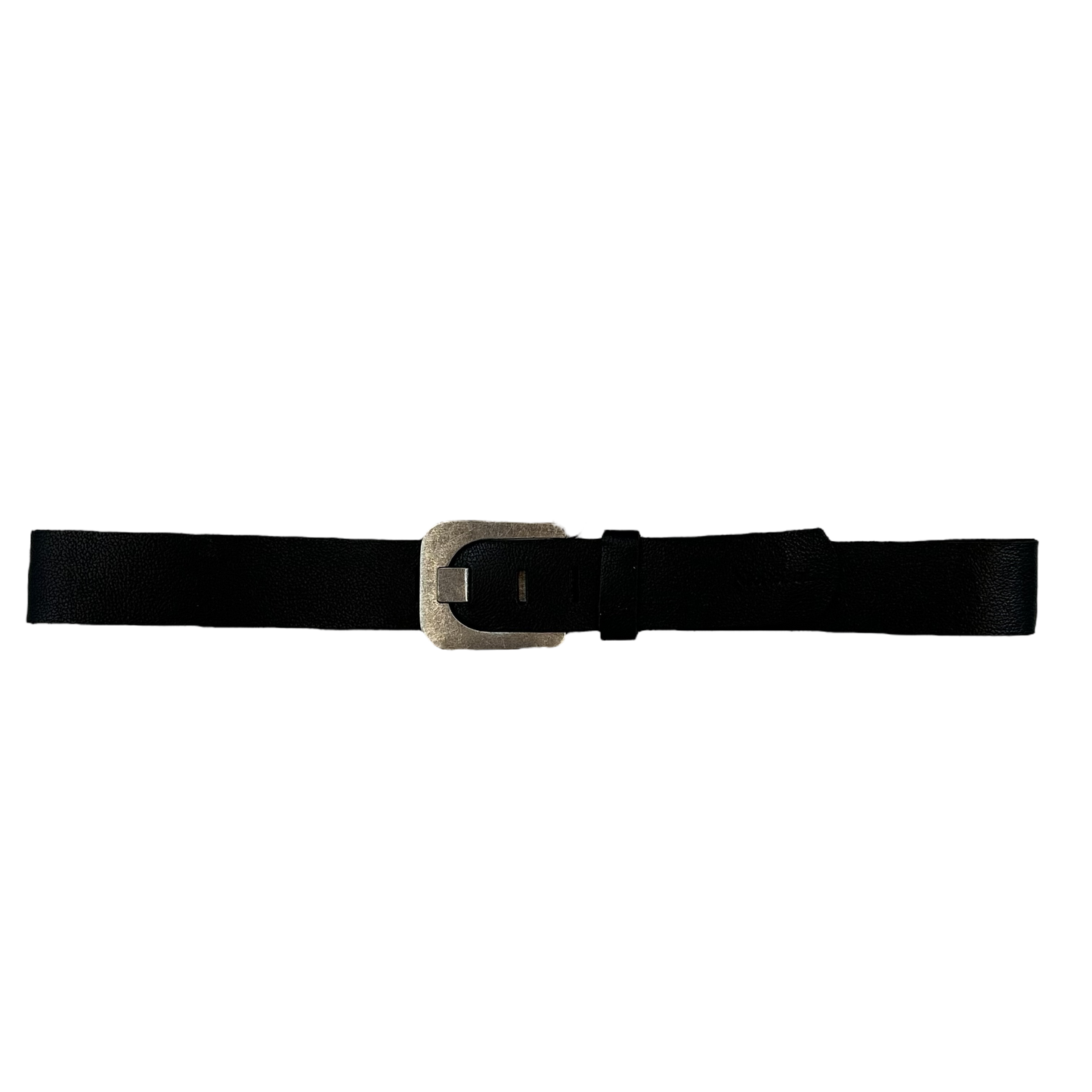 Nickelson Black Leather Belt Dead Stock