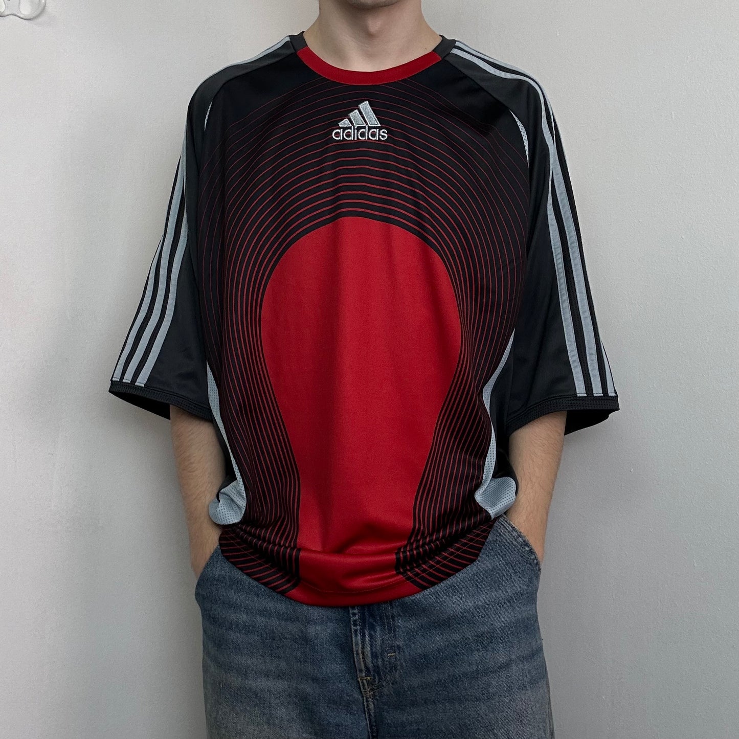 00s Adidas Football Baggy Tee