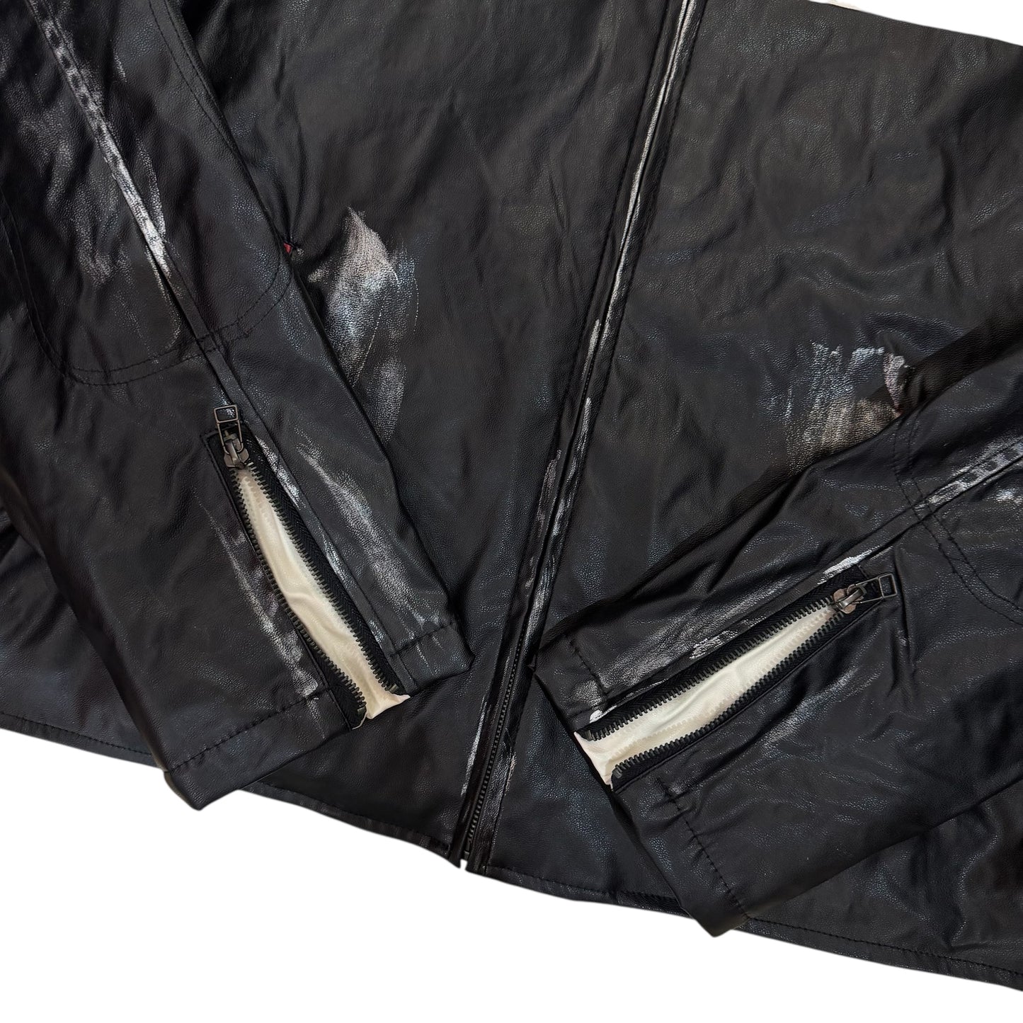 Vegan Leather Racing Jacket Dead Stock