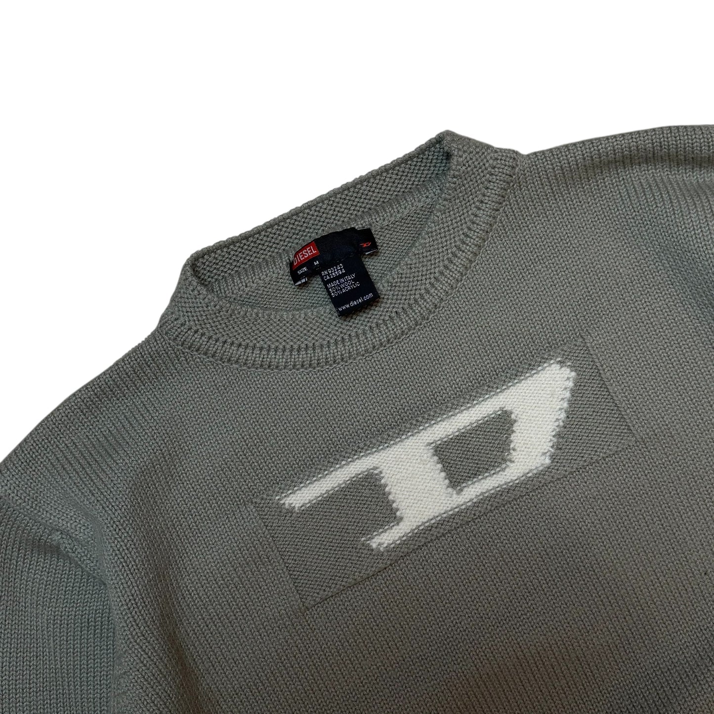 Vintage Diesel Khaki Grey Sweater