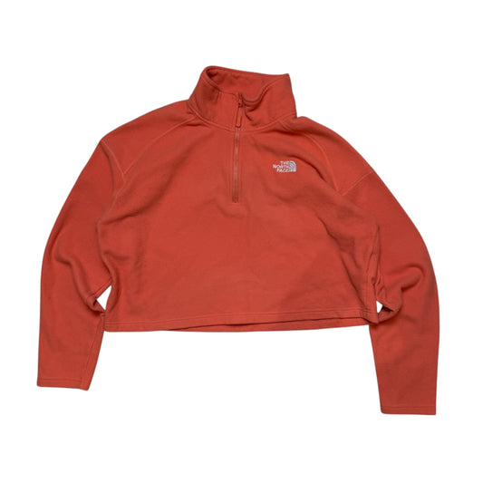 The North Face Orange Cropped 1/4 Fleece