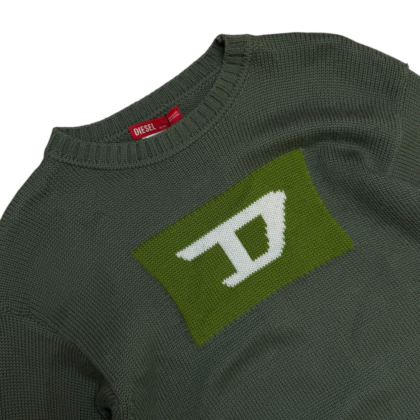 Vintage Diesel Khaki-Green Knit Sweater