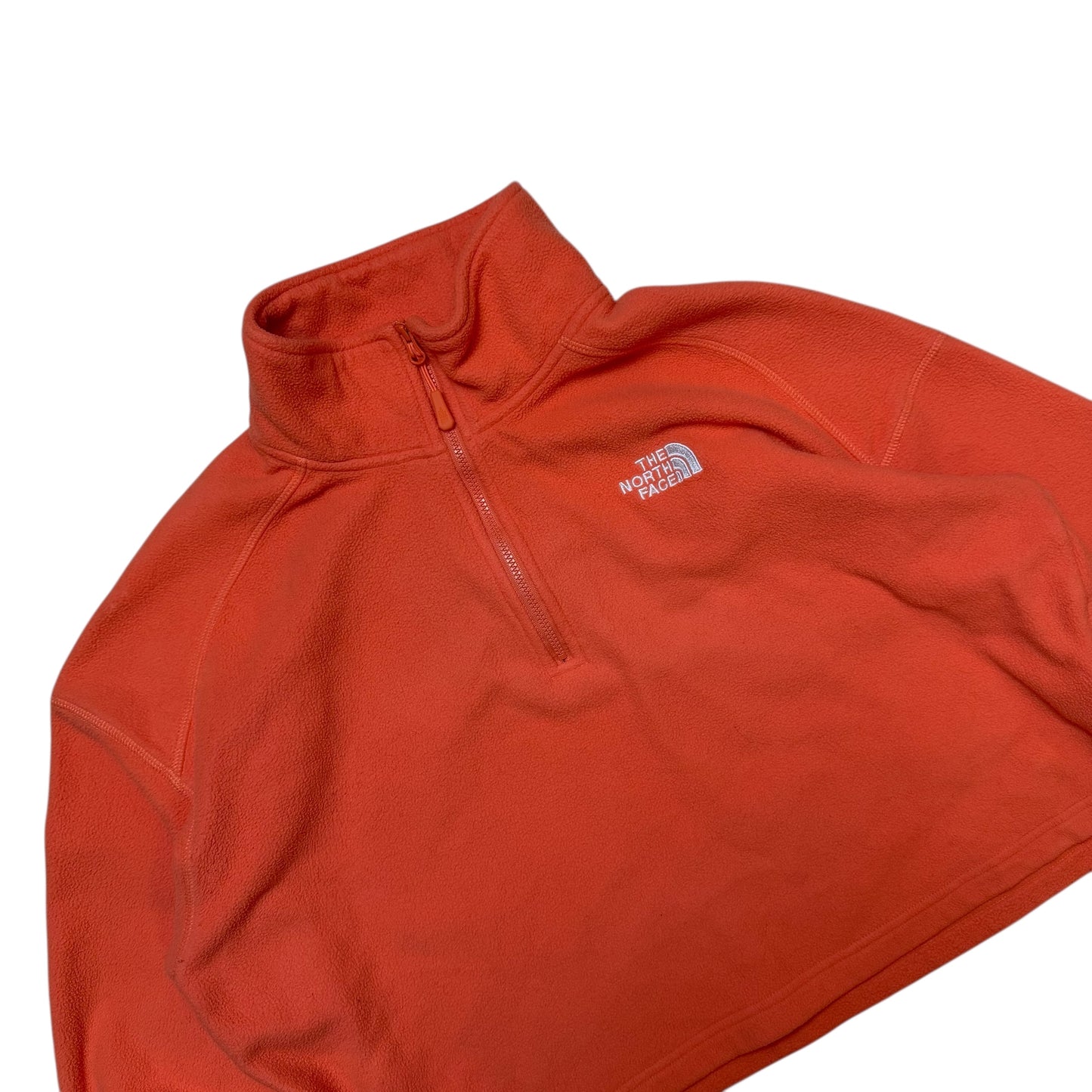 The North Face Orange Cropped 1/4 Fleece