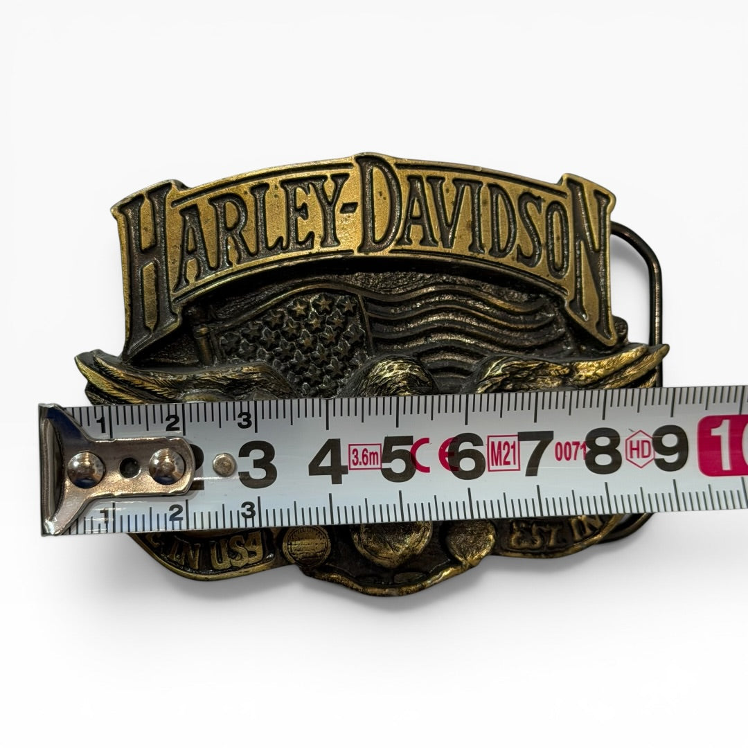 1991 Harley-Davidson Eagle & American Flag Belt Buckle