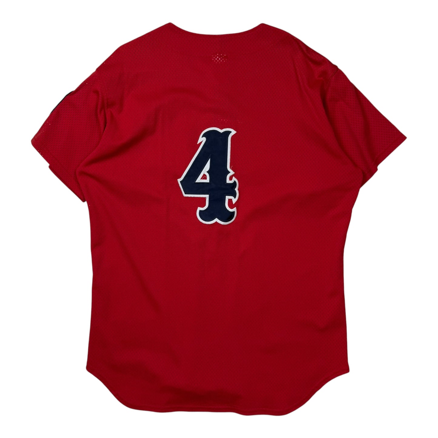 Vintage Red Mesh Baseball Jersey Team