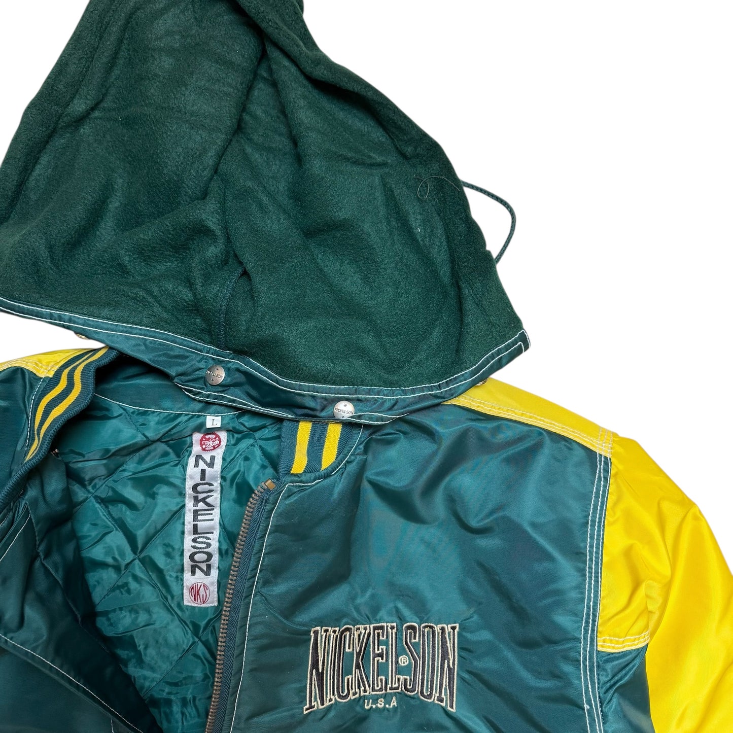 Vintage Nickelson DeadStock Bomber Jacket Yellow/Green