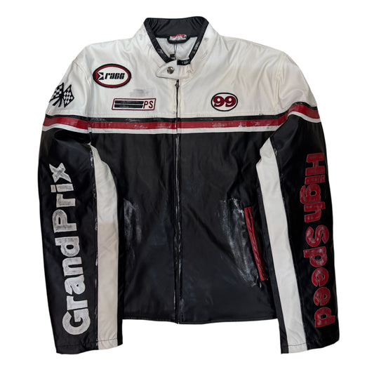 Vegan Leather Racing Jacket Dead Stock