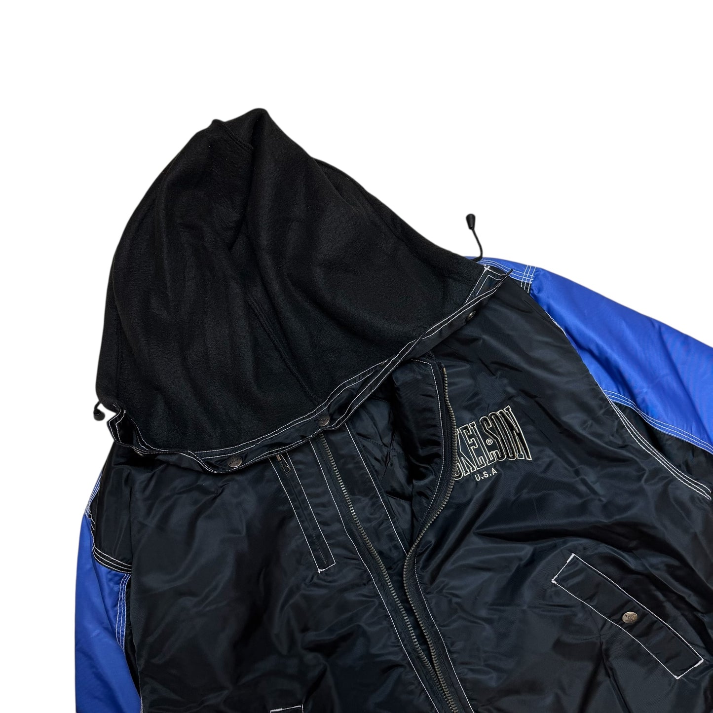 Vintage Nickelson DeadStock Bomber Jacket Blue / Black