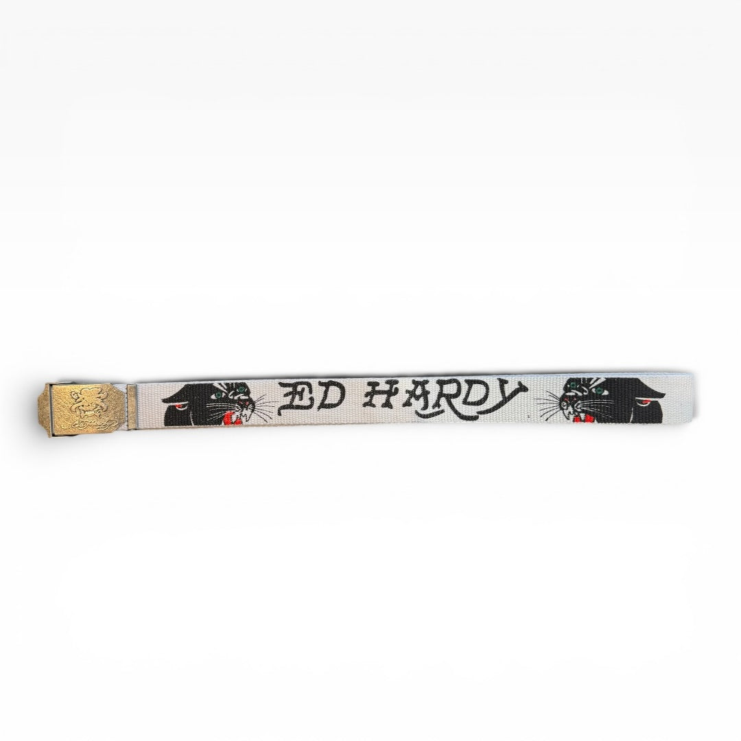 Vintage Ed Hardy Panther Web Belt