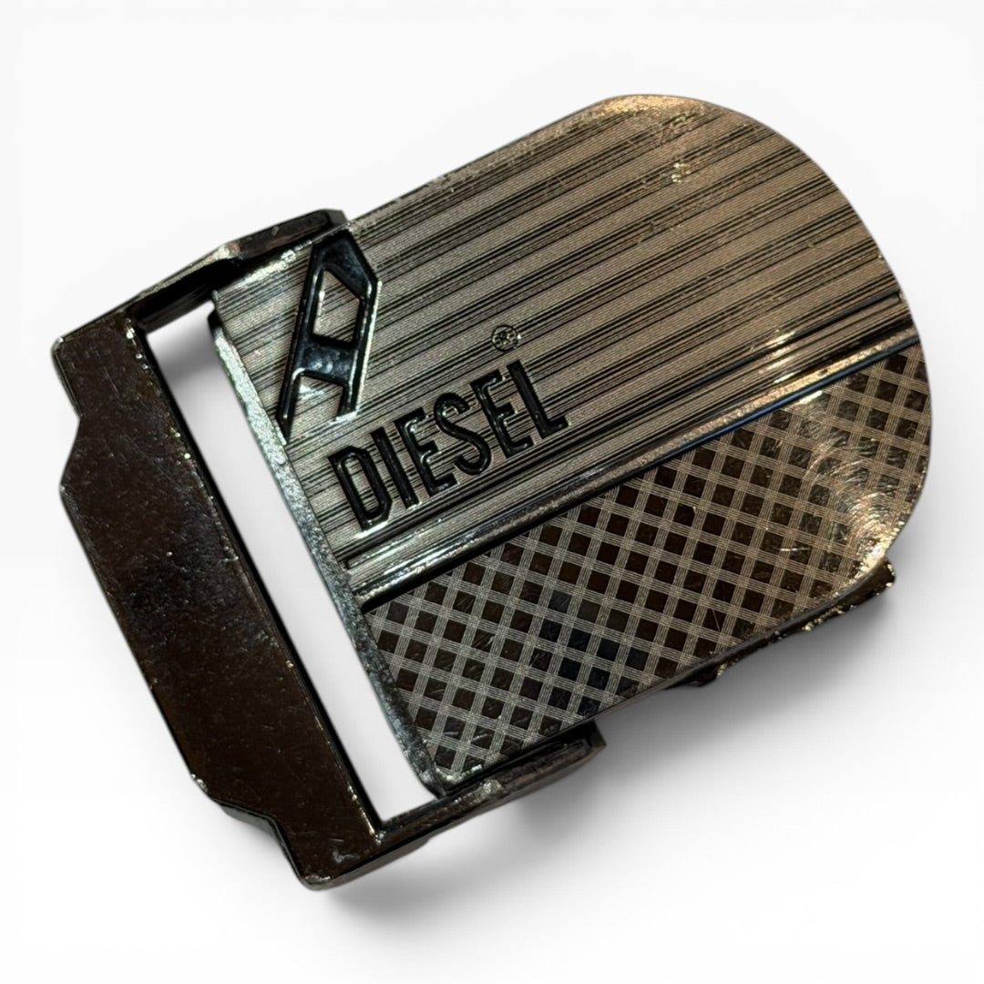 Vintage Diesel Leather Belt – Black/Brown Automatic Buckle