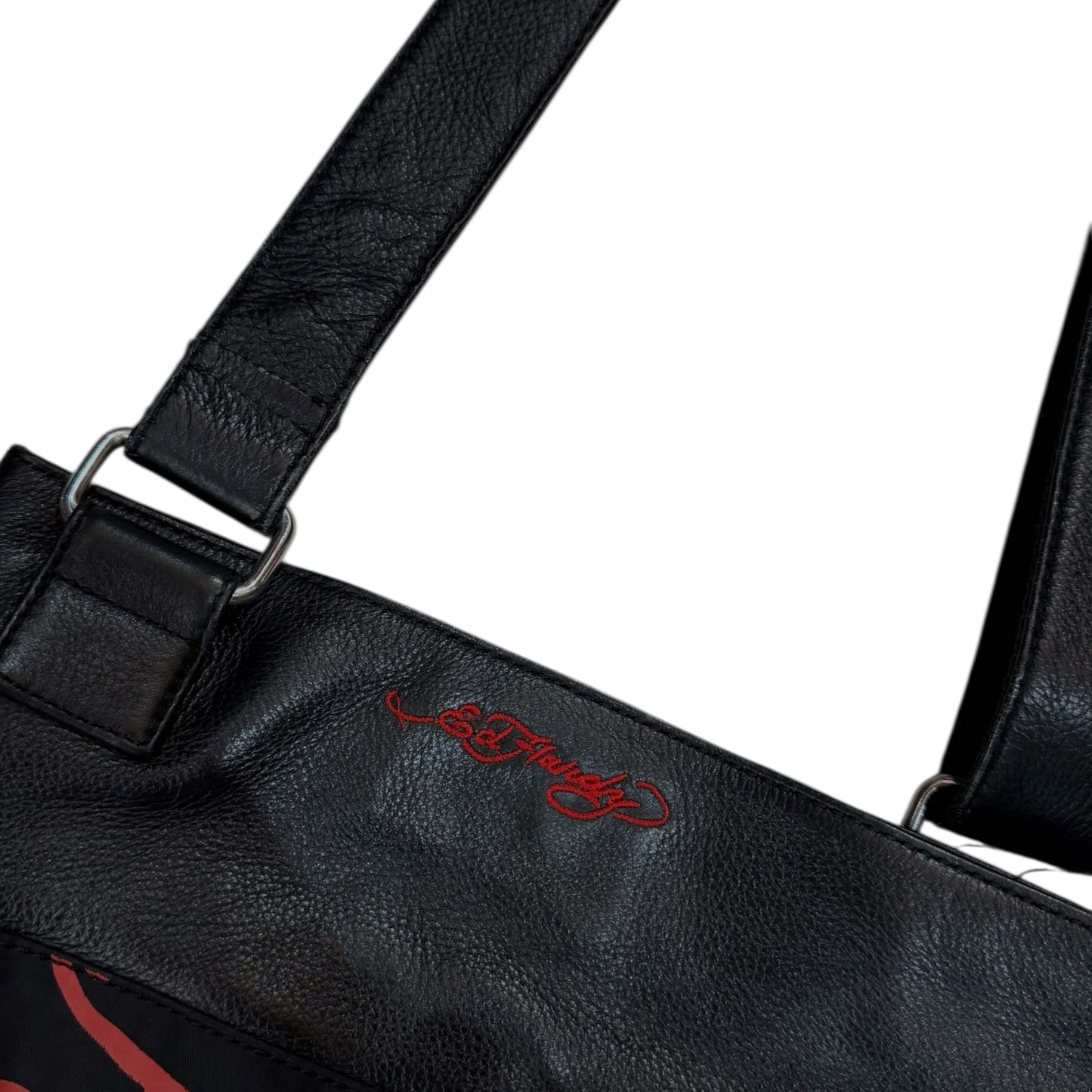 Ed Hardy Leather messenger-style crossbody Bag