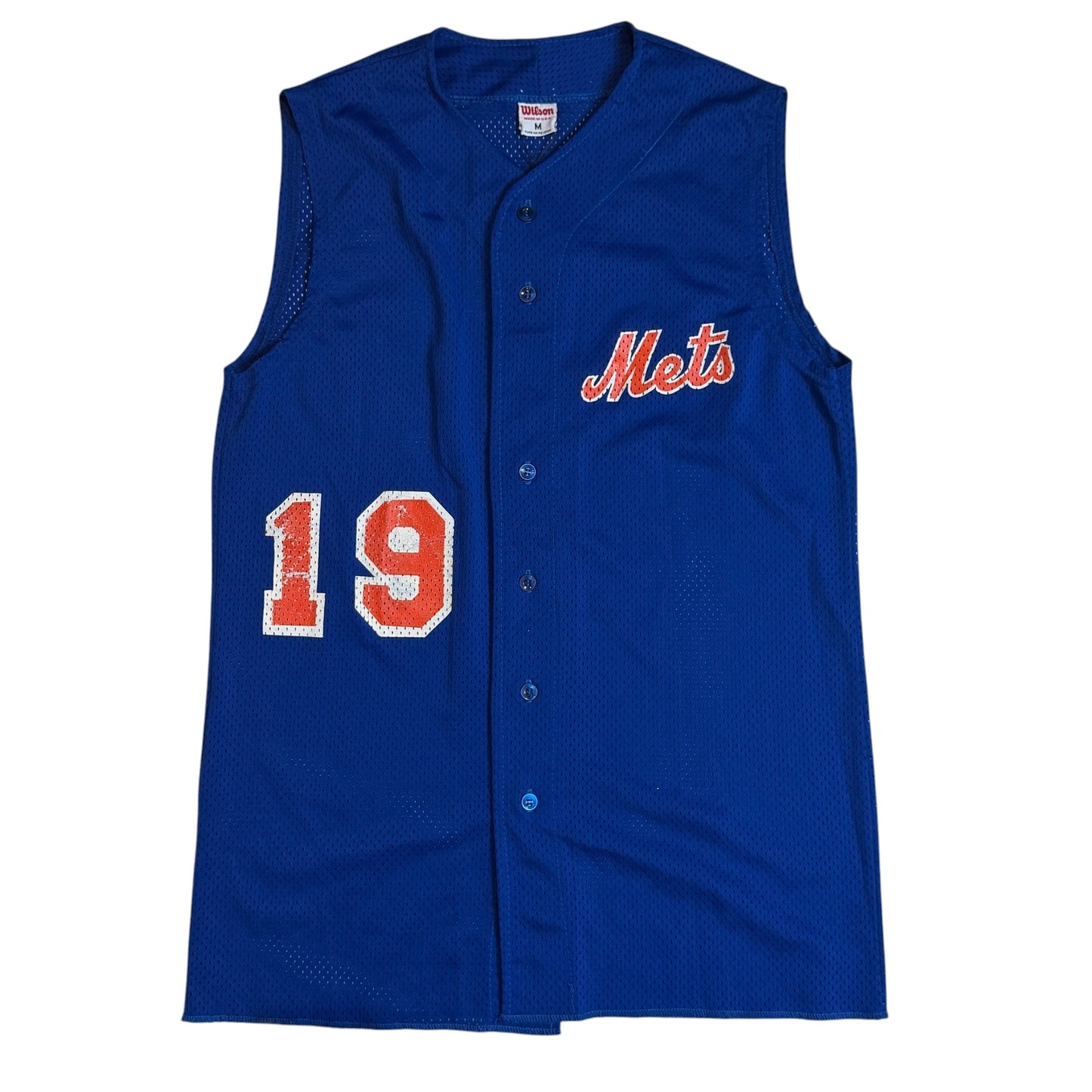 Vintage Mets #19 Mesh Jersey Blue