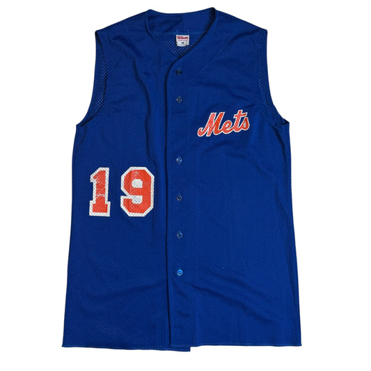 Vintage Mets #19 Mesh Jersey Blue