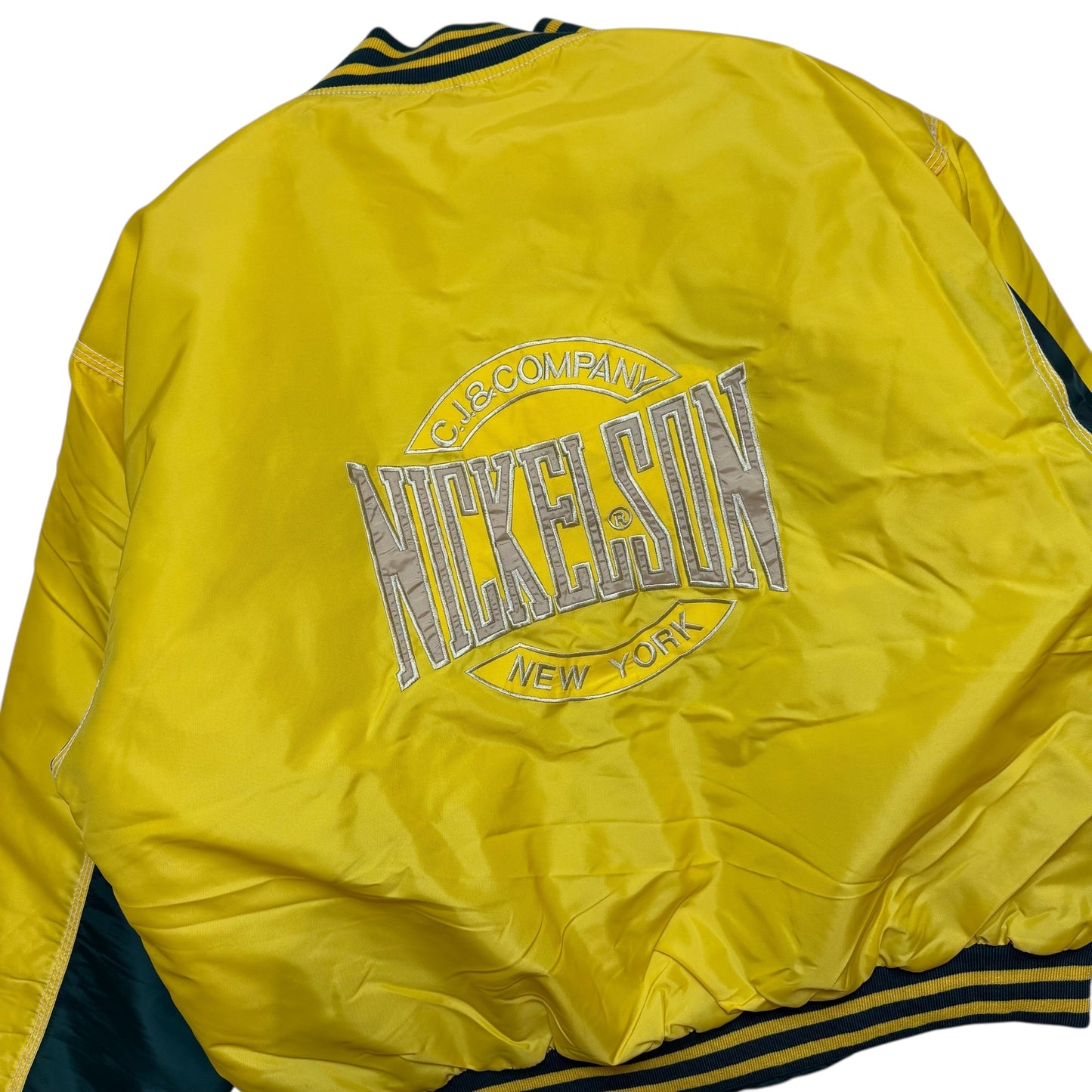 Vintage Nickelson DeadStock Bomber Jacket Yellow/Green