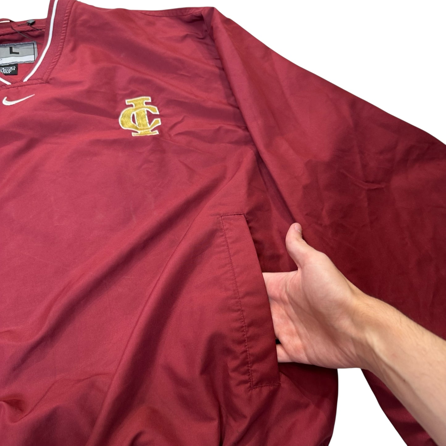Vintage Nike Team Burgundy Windbreaker Jacket